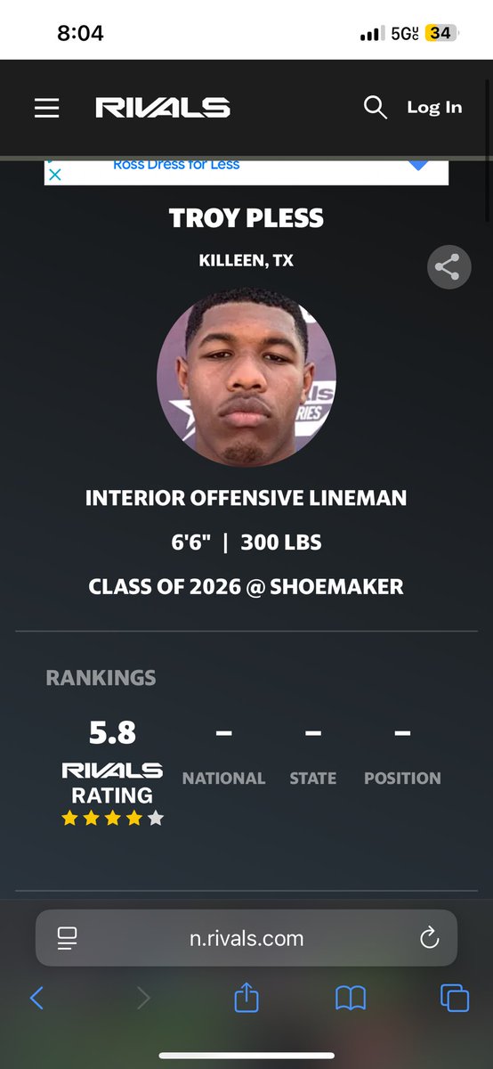 Troy Pless (@troy_pless) on Twitter photo Blessed to be ranked a 4 star by <a href="/Rivals/">Rivals</a> 💪🏾<a href="/ShoeWolfPack/">Shoemaker Football</a> <a href="/SHSCoachForeman/">Coach Foreman</a>
<a href="/Alijawon2/">Alijawon White</a>
<a href="/coachrlocks/">Coach Locks</a>
<a href="/samspiegs/">Sam Spiegelman</a> <a href="/9ine0Elite/">NINE 0 ELITE TRAINING ACADEMY</a> Blessed to be ranked a 4 star by <a href="/Rivals/">Rivals</a> 💪🏾<a href="/ShoeWolfPack/">Shoemaker Football</a> <a href="/SHSCoachForeman/">Coach Foreman</a>
<a href="/Alijawon2/">Alijawon White</a>
<a href="/coachrlocks/">Coach Locks</a>
<a href="/samspiegs/">Sam Spiegelman</a> <a href="/9ine0Elite/">NINE 0 ELITE TRAINING ACADEMY</a>