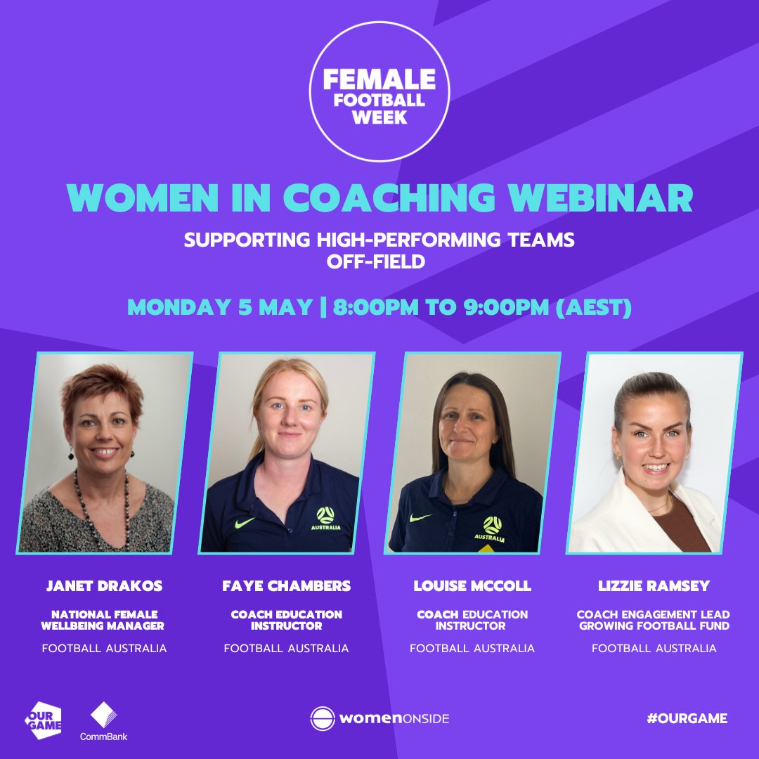 Our first #FemaleFootballWeek webinar is tonight! - Women in Coaching Webinar 💻

🔗 Don't miss out - register now: bit.ly/FFW25Webinars

#OurGame