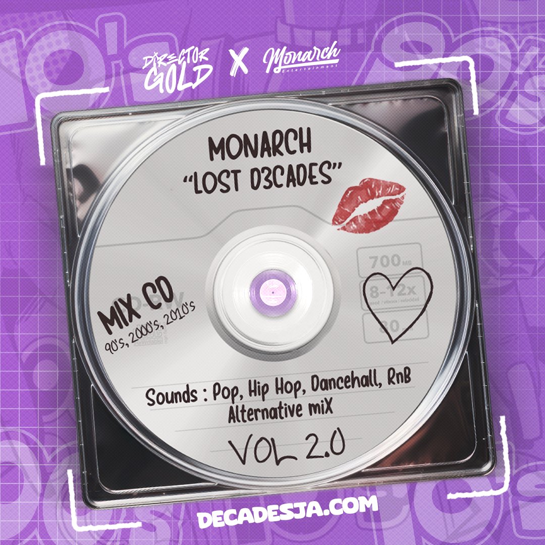 That CD you hid from your parents? We found it.✨

Monarch ‘Lost D3cades’ Vol 2.0 — your throwback soundtrack is loading…

Pop. Hip Hop. Dancehall. RnB. Alt. Everything you weren’t supposed to be listening to.

Link in <a href="/directorgold_/">The director</a> bio!

#DecadesJA #LostD3cades #MonarchMixCD