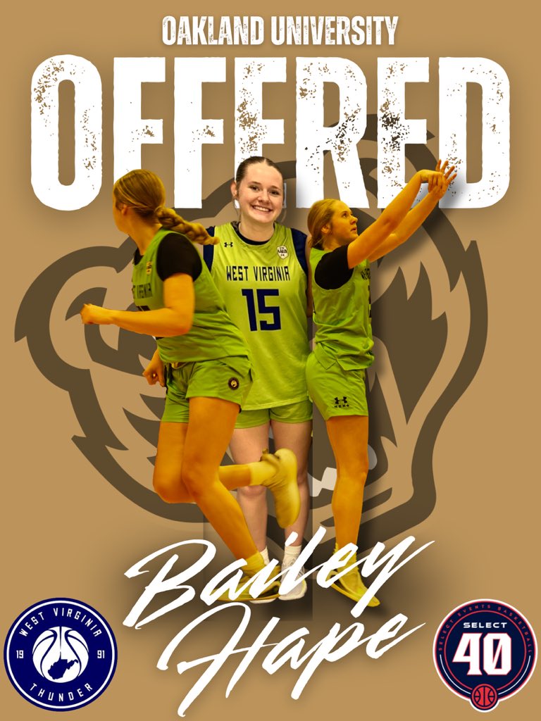 West Virginia Thunder S40 17U (Perry) (@wvthunders4017u) on Twitter photo Bailey Hape ‘26 ( <a href="/bailey_hape/">Bailey Hape</a> ) has picked up another offer from Oakland University!
#WVThunderFam | ⚡️⚡️ Bailey Hape ‘26 ( <a href="/bailey_hape/">Bailey Hape</a> ) has picked up another offer from Oakland University!
#WVThunderFam | ⚡️⚡️