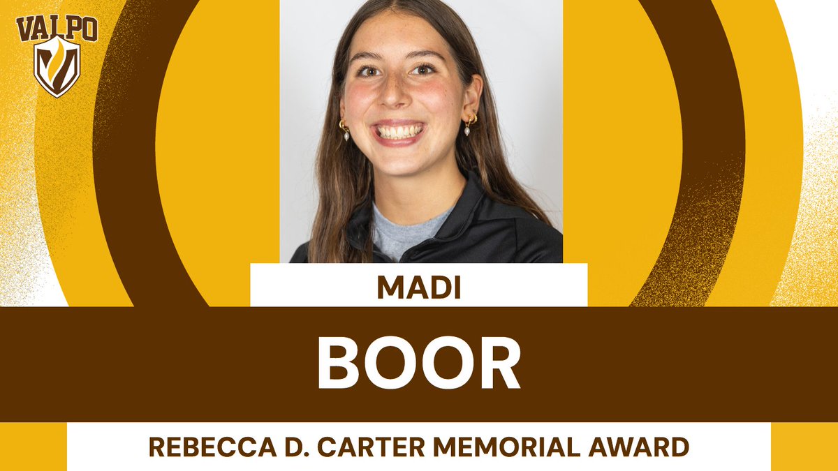🤝 REBECCA D. CARTER MEMORIAL AWARD 🤝 

Madi Boor of <a href="/valposwim/">Valpo Swimming</a> leads by example with respect, positivity and kindness. There is never a moment where she is down about any of her swims, and instead she is always the loudest person on the pool deck cheering for her teammates.