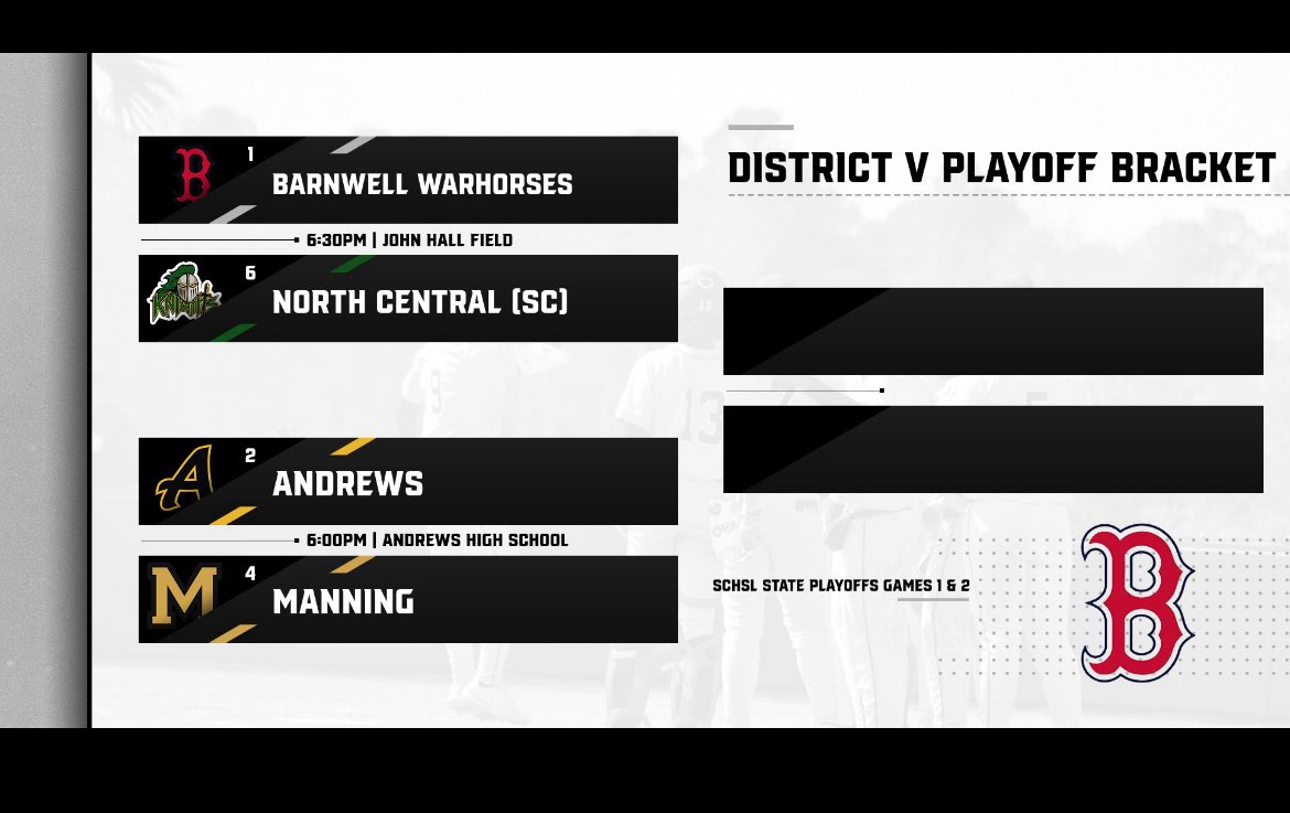 ‼️#PlayingInMay!! ‼️

➡️District V Playoff Bracket is Set! 

🔜 See You at John Hall Tuesday Night! 

#HorsesBSB ⚾️🐴