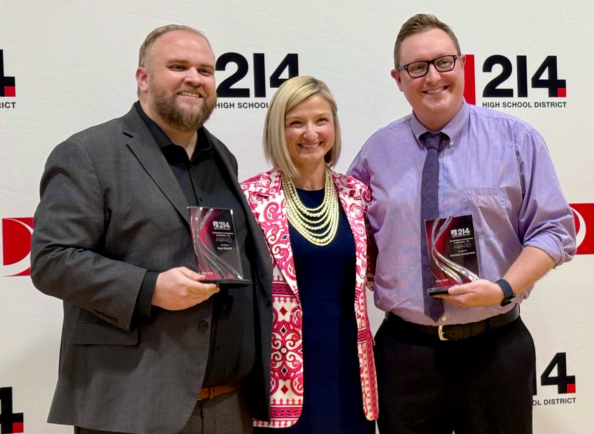 Celebrating staff!!!
Congratulations to <a href="/RMHSMUSTANGS/">Rolling Meadows HS</a> staff recognized for their outstanding contributions to education!  <a href="/District214/">District 214</a> <a href="/ScottRoweEdD/">Scott Rowe Ed.D.</a> <a href="/RMHSstampede/">STAMPEDE</a> <a href="/CoachSeanBenka/">Sean Benka</a> <a href="/parramiguel7/">Miguel Parra Garcia</a> <a href="/RMHSHerbster/">Eileen Herbster</a> <a href="/theArtDeptRMHS/">RMHS Art Department</a> <a href="/rmhsmultimedia/">Mustang Media</a> <a href="/golfcrazed2/">Alva Kreutzer</a>