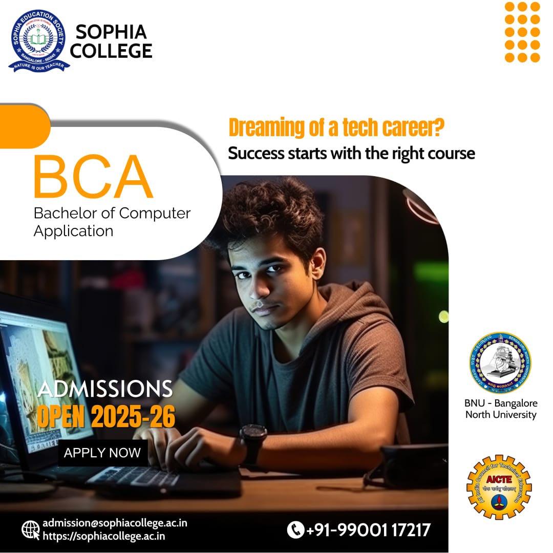 SophiaDegCol's tweet image. 💻 Tech dreams start here!
Join the BCA program at Sophia College and build your future in IT, software, and beyond.

📢 Admissions Open 2025-26 – Apply Now!

 🌐 sophiacollege.ac.in
 📲: +91-99001 17217

#BCA2025 #TechCareerStart #FutureInTech #BachelorOfComputerApplications