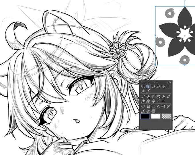 子供の日合わせと思って描いてたイラスト数日前から作業始めたのにやっと線画終わったとこなんですけど そろそろ例大祭行くんで帰ってきたら仕上げます カラーにならんかも 