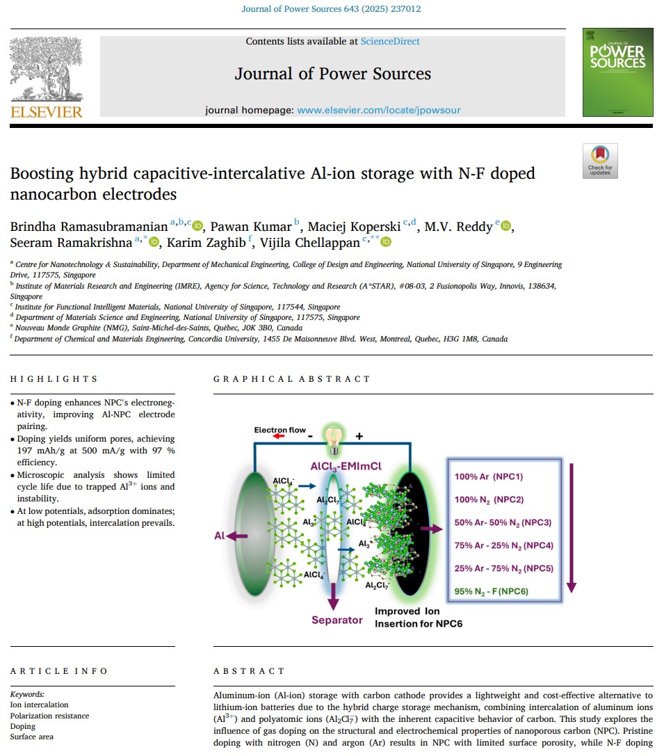 Our recent study shows that gas doping of nanocarbon electrodes can increase the performance of Al-ion batteries.

The full text of the article published in the Journal of Power Sources by <a href="/ElsevierConnect/">Elsevier</a> is available at: sciencedirect.com/science/articl…

#battery #energy #sustainability