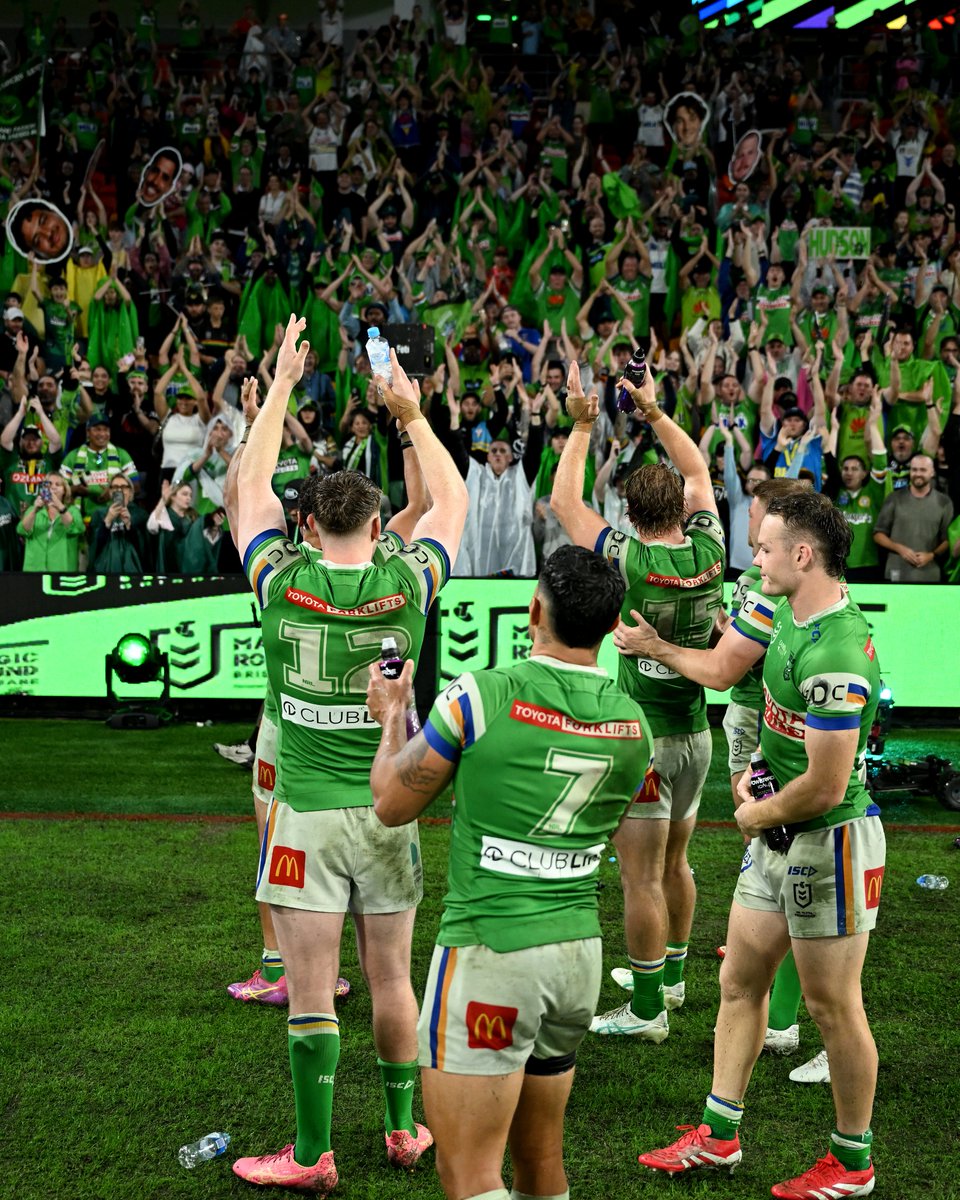 We loved having so many Raiders fans in the crowd at Magic Round! 💚

#WeAreRaiders