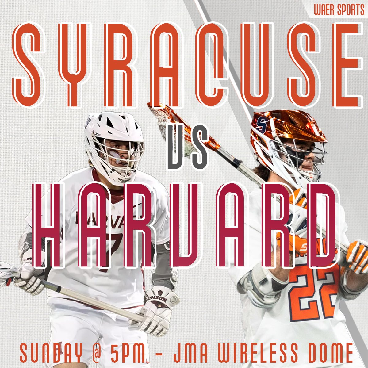 WAER Sports (@waersports) on Twitter photo The rematch is set! No. 6 <a href="/CuseMLAX/">Syracuse Men’s Lacrosse</a> hosts <a href="/HarvardMLax/">Harvard Men's Lacrosse</a> in the first round of the NCAA Tournament. The rematch is set! No. 6 <a href="/CuseMLAX/">Syracuse Men’s Lacrosse</a> hosts <a href="/HarvardMLax/">Harvard Men's Lacrosse</a> in the first round of the NCAA Tournament.