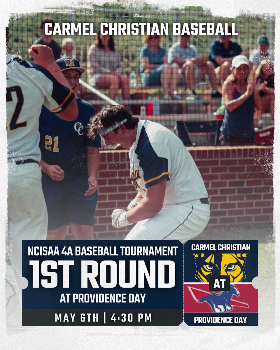 Carmel Christian Baseball (@ccsbaseball10) on Twitter photo The stage is set‼️
Your Cougars will travel to PD on Tuesday for a 1st round matchup with the Chargers at 4:30!
<a href="/CCSCougarSports/">Carmel Christian</a> The stage is set‼️
Your Cougars will travel to PD on Tuesday for a 1st round matchup with the Chargers at 4:30!
<a href="/CCSCougarSports/">Carmel Christian</a>