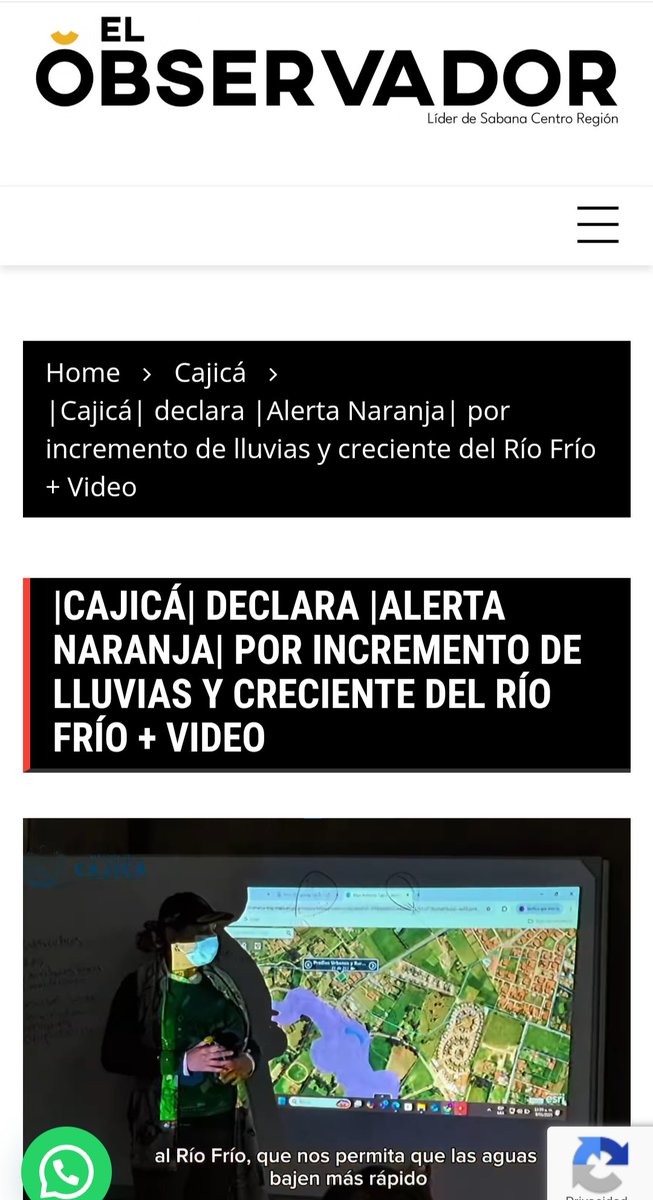 <a href="/IvehtsSoto/">iveht julietta Soto</a> @RCUNDINAMARCA <a href="/UNGRD/">UNGRD🇨🇴</a> <a href="/CAR_Cundi/">CAR Cundinamarca</a> <a href="/NoticiasUno/">Noticias Uno</a> <a href="/RTVCnoticias/">RTVC Noticias</a> <a href="/Elobservador4a/">El observador</a> <a href="/RadioChia51402/">Chía Radio 24</a> <a href="/einformativoccc/">El informativo Cota, Chía, Cajicá</a> <a href="/PGN_COL/">Procuraduría General de la Nación</a> <a href="/VoragineCo/">Vorágine</a> <a href="/alcajica/">Alcaldía de Cajicá</a> <a href="/ConcejoCajica/">Concejo de Cajicá</a> <a href="/FiscaliaCol/">Fiscalía Colombia</a> <a href="/CNDJ_Col/">Comisión Nacional de Disciplina Judicial</a> <a href="/judicaturacsj/">Rama Judicial</a> <a href="/STransparencia/">Secretaría de Transparencia</a> <a href="/DNP_Colombia/">Departamento Nacional de Planeación</a> <a href="/Angryparrot1/">6402 y contando😷</a> <a href="/LauraCastr83928/">Laura Castro</a> <a href="/AndresAlarcuri/">Andres Alarcón</a> <a href="/petrogustavo/">Gustavo Petro</a> <a href="/prensavoxpopuli/">Vox Populi Noticias</a> <a href="/CarrilloMedios/">Carlos Carrillo | Medios</a> <a href="/altereddie/">¿Se lo explico con plastilina?</a> <a href="/BandalosSC/">BANDALOS</a> <a href="/WRadioColombia/">W Radio Colombia</a> <a href="/AndresR_/">H Andrés Ramírez H</a> <a href="/MinAmbienteCo/">MinAmbiente Colombia</a> 😡🧐👁‍🗨🔎 publicación hecha por <a href="/Elobservador4a/">El observador</a>: "|Cajicá| declara |Alerta Naranja| por incremento de lluvias y creciente del Río Frío"
facebook.com/share/1637q65d…
👆🏻(Pantallazo 4)

Qué curioso y hasta descarado es que no dicen porqué previamente no actúan con pertinencia, sino cuando