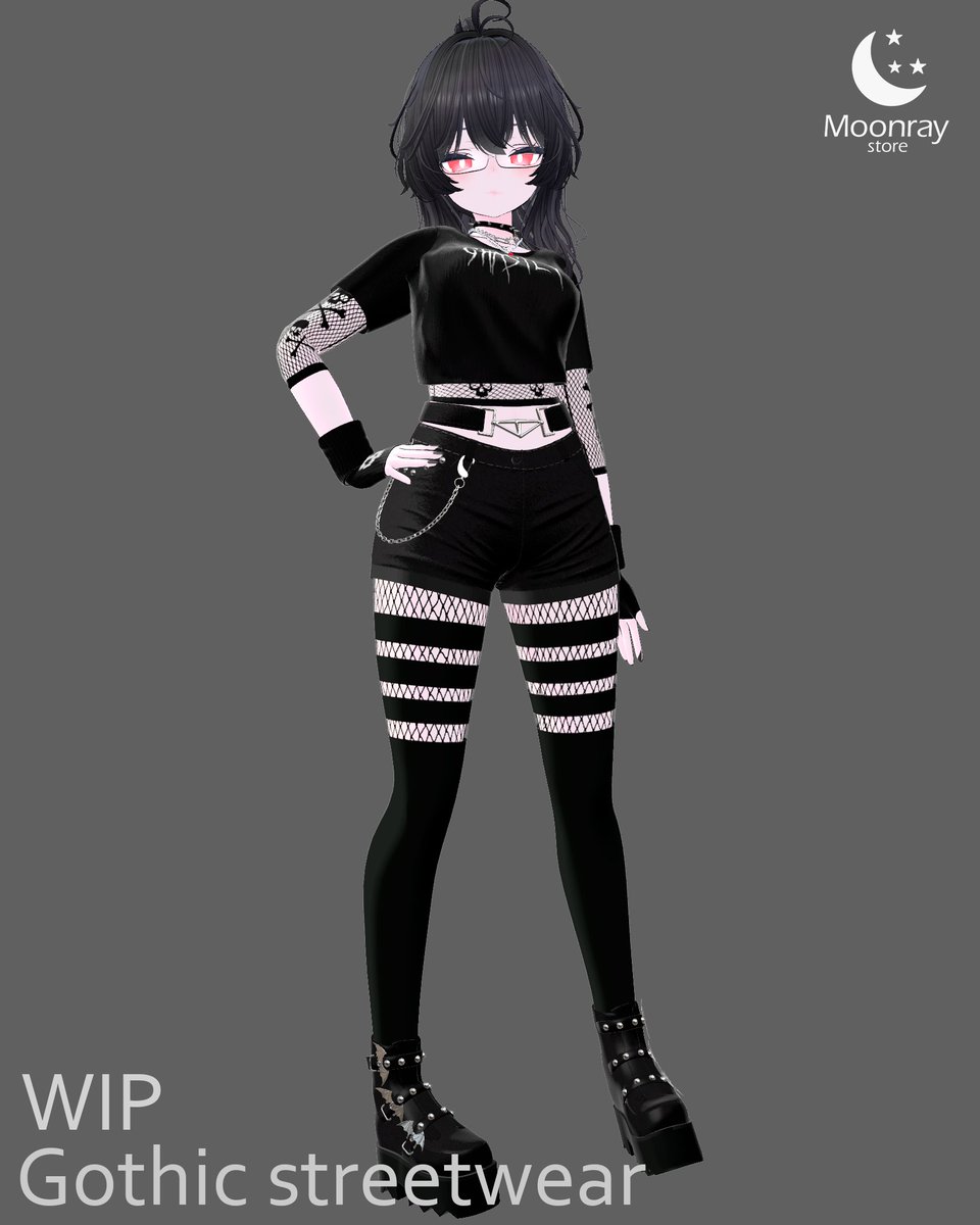 MoonrayStore's tweet photo. WIP
Gothic Streetwear 🖤
#VRChat
#booth_pm
#MoonrayStore
#AvatarClothing
#VRC #BOOTH https://t.co/3oh77Ivq6J