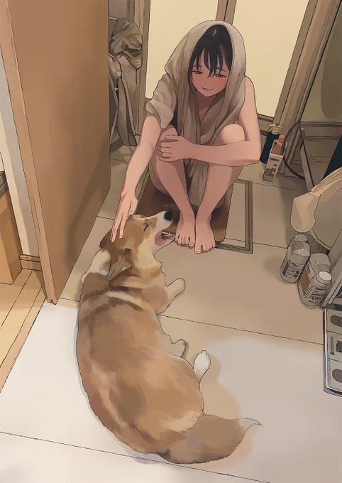#ゴールデンウィークSNS展覧会2025女の子と犬 