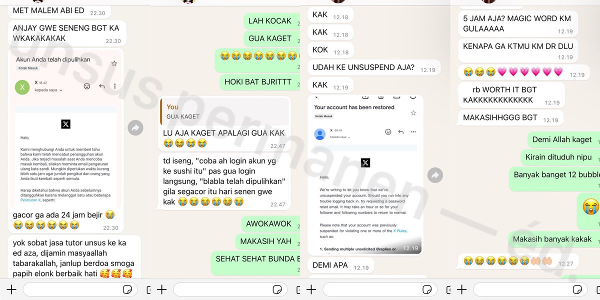 neoveast's tweet image. open service/ jasa benerin :
— unsus all case
— unlock umur
— unlock invalid email
— unlock bypass CONFIRM CODE (WAJIB TAU BENTUK : usn, pw, email, nomer; gaada akses ke email/no gapapa)
khusus unlock dijamin berhasil.

FASTRESPON WA : s.id/eddenw

#zonauang