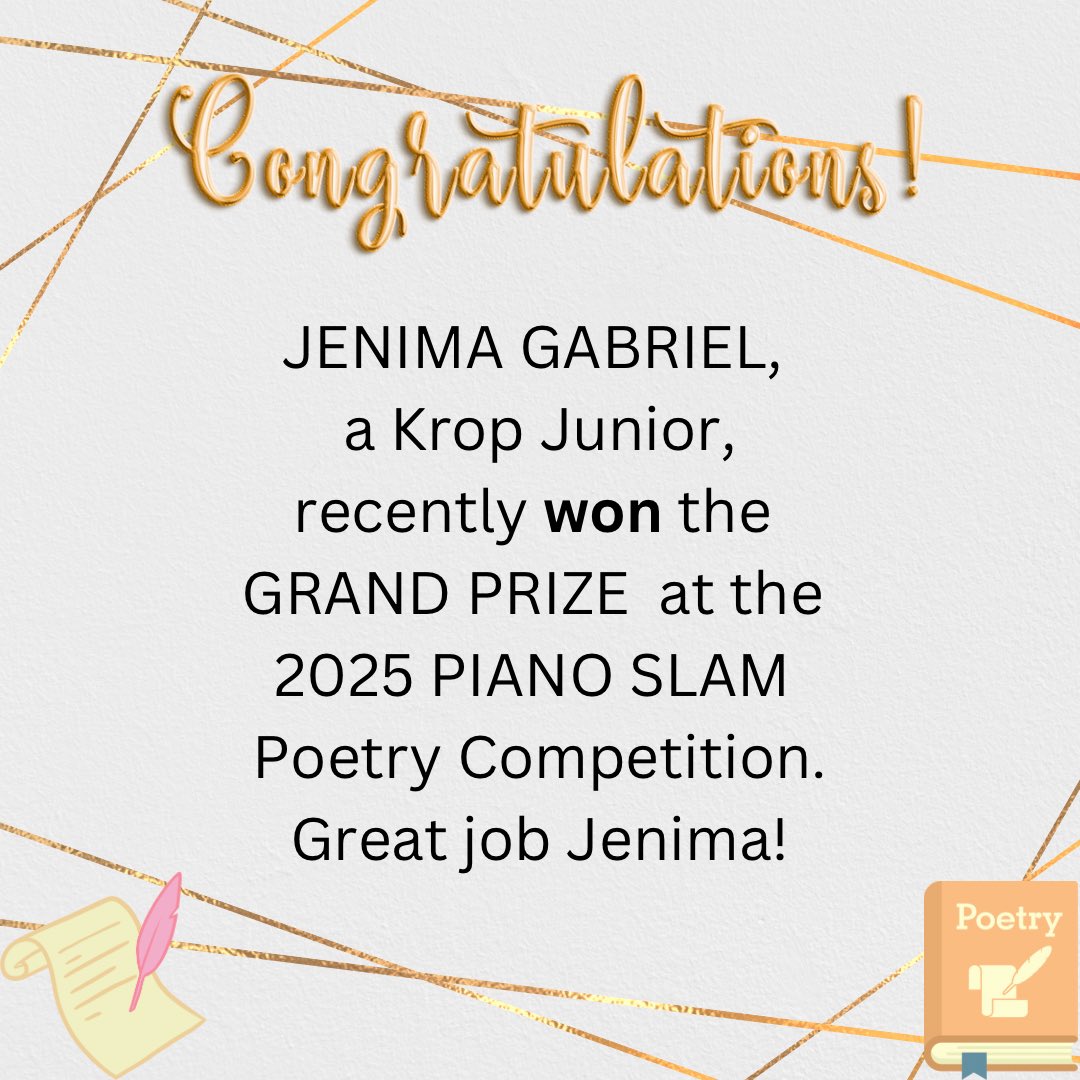 Krop Senior High School (@kropshs) on Twitter photo Congratulations Jenima! 😊💜⚡️ When Lightning Strikes, Magic Happens! <a href="/MDCPS/">Miami-Dade Schools</a> <a href="/SuptDotres/">Jose L. Dotres, Ed.D.</a> <a href="/MDCPSNorth/">M-DCPS North Region</a> <a href="/Mr___Krueger/">Lee Krueger</a> Congratulations Jenima! 😊💜⚡️ When Lightning Strikes, Magic Happens! <a href="/MDCPS/">Miami-Dade Schools</a> <a href="/SuptDotres/">Jose L. Dotres, Ed.D.</a> <a href="/MDCPSNorth/">M-DCPS North Region</a> <a href="/Mr___Krueger/">Lee Krueger</a>