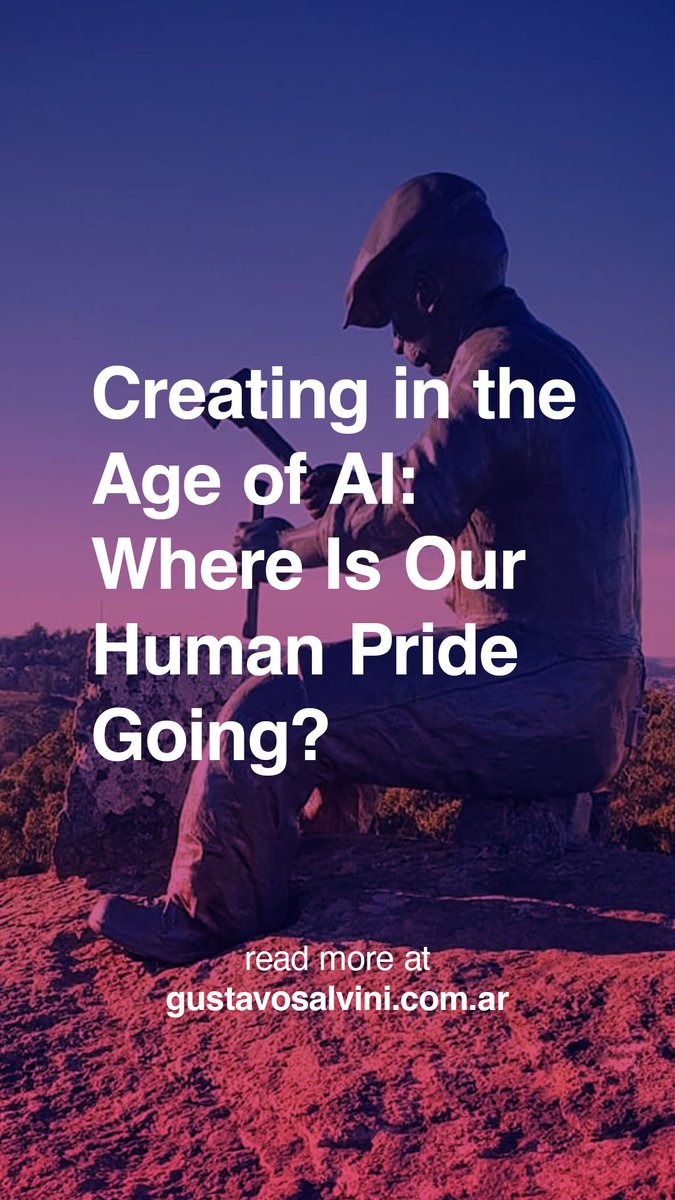 Generative AI is not the enemy. We can use it and thrive. But perhaps it's worth slowing down for a moment to ask ourselves: what do we lose when we stop creating together among people? With the beautiful fuzziness that implies.
gustavosalvini.com.ar/posts/ai-and-h…