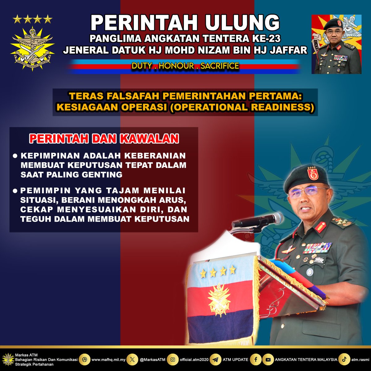 Angkatan Tentera Malaysia (@markasatm) on Twitter photo ๐ฃ๐๐ฅ๐๐ก๐ง๐๐ ๐จ๐๐จ๐ก๐ ๐ฃ๐๐ก๐๐๐๐ ๐ ๐๐ก๐๐๐๐ง๐๐ก ๐ง๐๐ก๐ง๐๐ฅ๐ ๐๐-๐ฎ๐ฏ: ๐๐๐ฆ๐๐๐๐๐๐ก ๐ข๐ฃ๐๐ฅ๐๐ฆ๐ ๐ง๐๐ฅ๐๐ฆ ๐๐๐๐๐จ๐๐๐ง๐๐ก ๐ก๐๐๐๐ฅ๐
#AngkatanMasaHadapanBentengPertahananNegara #ATMSentiasaBersepadu #DutyHonourSacrifice ๐ฃ๐๐ฅ๐๐ก๐ง๐๐ ๐จ๐๐จ๐ก๐ ๐ฃ๐๐ก๐๐๐๐ ๐ ๐๐ก๐๐๐๐ง๐๐ก ๐ง๐๐ก๐ง๐๐ฅ๐ ๐๐-๐ฎ๐ฏ: ๐๐๐ฆ๐๐๐๐๐๐ก ๐ข๐ฃ๐๐ฅ๐๐ฆ๐ ๐ง๐๐ฅ๐๐ฆ ๐๐๐๐๐จ๐๐๐ง๐๐ก ๐ก๐๐๐๐ฅ๐
#AngkatanMasaHadapanBentengPertahananNegara #ATMSentiasaBersepadu #DutyHonourSacrifice