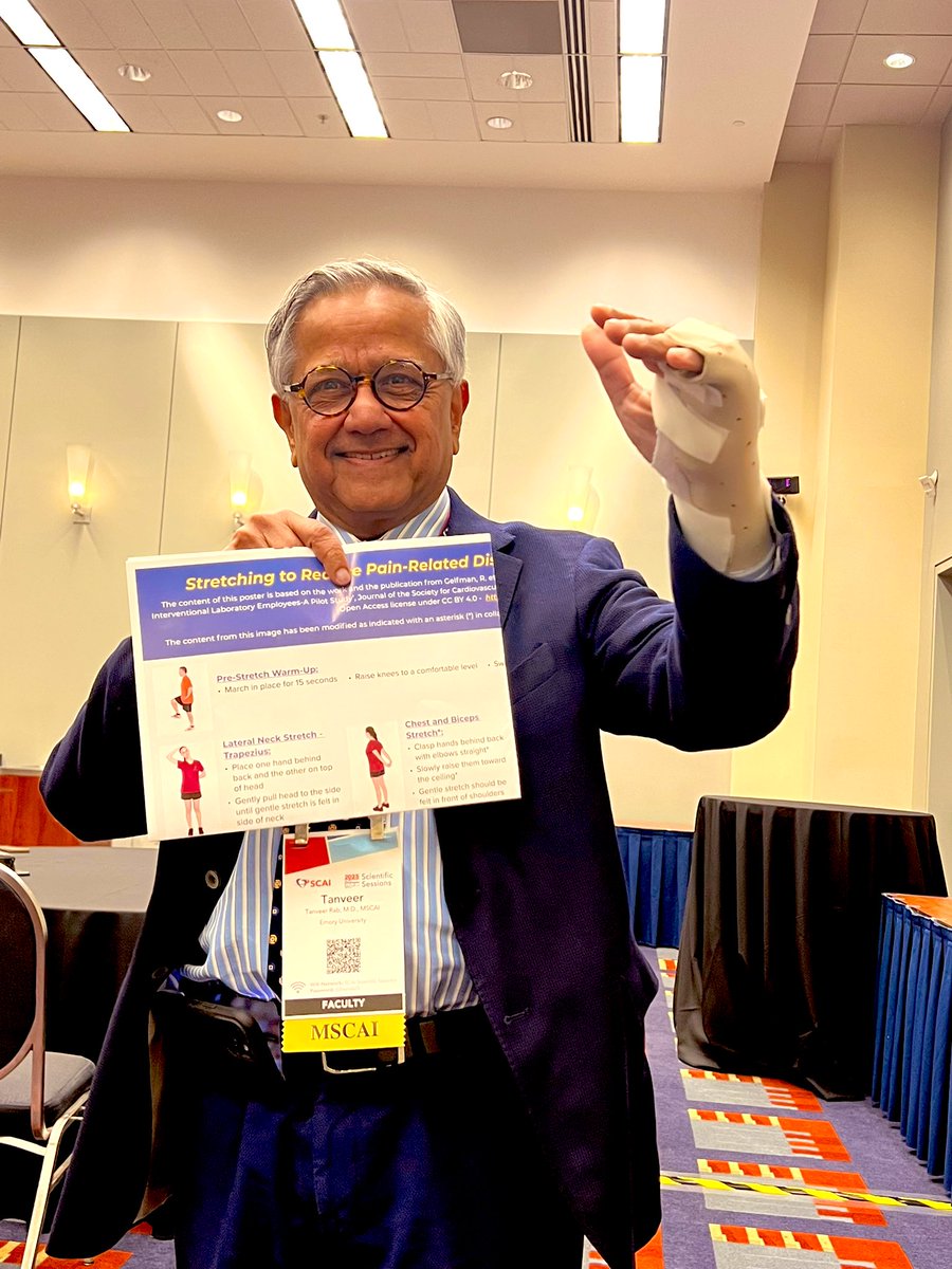 Poonam Velagapudi (@pooh_velagapudi) on Twitter photo We did many awesome things this year through the #SCAI wellness committee. One of these is to create & share this infographic of ‘Stretching exercises to reduce pain related discomfort’ at #SCAI2025- and look who is gonna use it <a href="/TanveerRab/">Tanveer Rab</a>! <a href="/Allison_Dupont/">Allison Dupont, MD</a> <a href="/SCAI/">SCAI</a> #ACCIC We did many awesome things this year through the #SCAI wellness committee. One of these is to create & share this infographic of ‘Stretching exercises to reduce pain related discomfort’ at #SCAI2025- and look who is gonna use it <a href="/TanveerRab/">Tanveer Rab</a>! <a href="/Allison_Dupont/">Allison Dupont, MD</a> <a href="/SCAI/">SCAI</a> #ACCIC