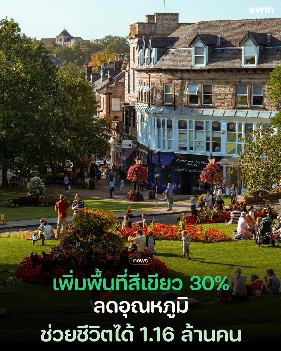 การเพิ่มพื้นที่สีเขียวในเมืองไม่ใช่แค่เรื่องความสวยงาม แต่เป็นหนึ่งในกลยุทธ์สำคัญในการช่วยชีวิตผู้คนจากคลื่นความร้อน จากการศึกษาครั้งใหญ่โดยมหาวิทยาลัยโมนาช ประเทศออสเตรเลีย พบว่า หากเพิ่มพื้นที่สีเขียวในเมืองขึ้น 30% ระหว่างปี 2000–2019 จะสามารถช่วยชีวิตผู้คนได้มากถึง 1.16