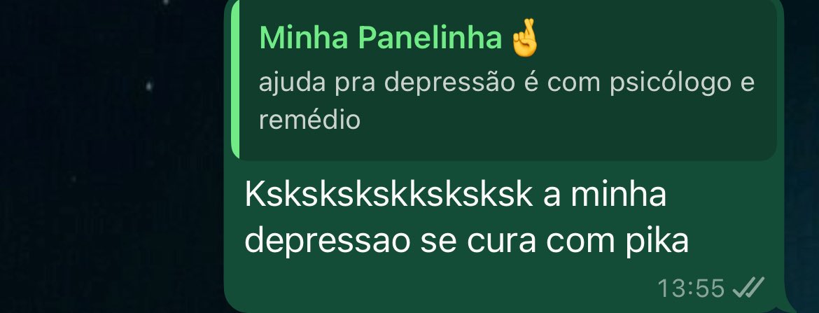 Queria alguém pra matar minha depressão😪