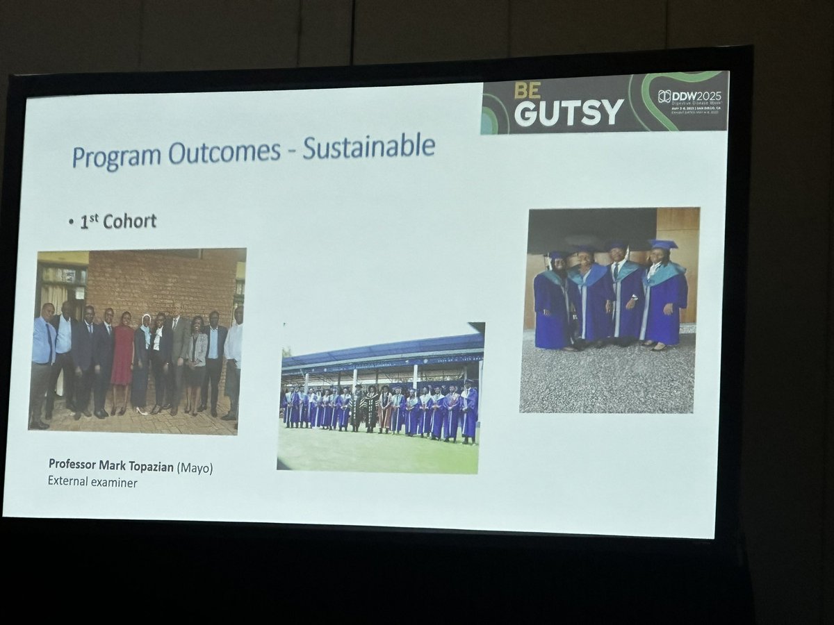 <a href="/DDWMeeting/">Digestive Disease Week</a> <a href="/WorldEndoOrg/">WEO</a> Session:

👏🏾👏🏾👏🏾 <a href="/AberraHanna/">Hanna Aberra (MD,PhD)</a> presenting the GI fellowship experience in Rwanda, as the GI program director. 

💡Graduated the first cohort of gastroenterologists in Rwanda 

💡Successful partnerships in medical education   

#DDW2025 #GITwitter