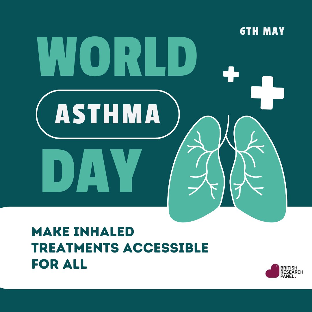 World Asthma Day 2025 💙🌍

“Make Inhaled Treatments Accessible for ALL”

Over 5M in the UK have asthma, yet many can't access essential inhalers.

Asthma is treatable — no one should struggle to breathe due to cost or access.

Let’s push for equity!🫁

#WorldAsthmaDay2025