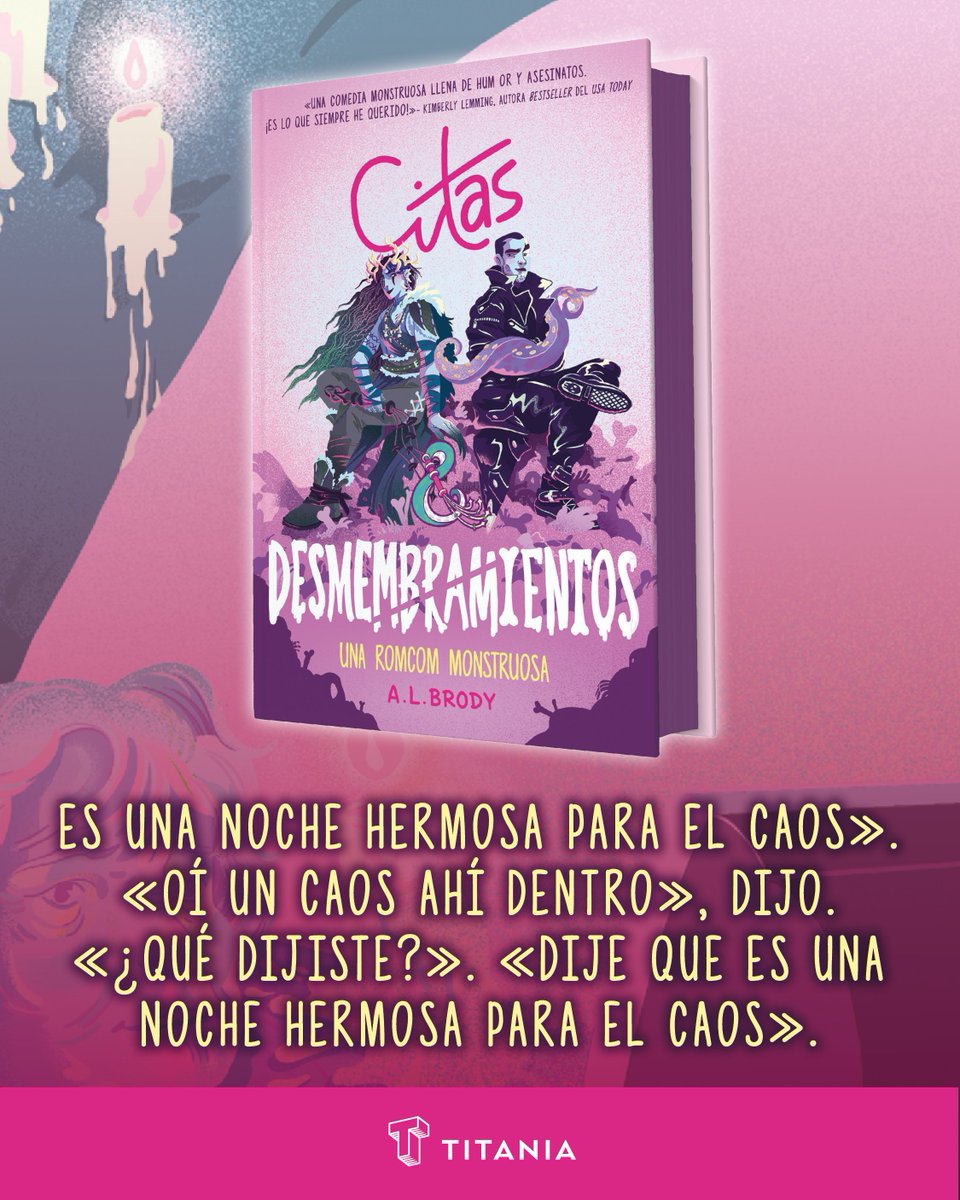 Titania (@titania_ed) on Twitter photo En #CitasYDesmembramientos de <a href="/jasonpinter/">Jason Pinter</a>, Darla, la Duquesa de la Muerte, enfrenta a un monstruo atractivo. ¿Sobrevivirá al caos y al amor? 🧟📚
📖 Ya disponible en librerías y plataformas digitales.
✒️Traducción de Raúl Rubiales
#Titania #LibrosQueEnamoran En #CitasYDesmembramientos de <a href="/jasonpinter/">Jason Pinter</a>, Darla, la Duquesa de la Muerte, enfrenta a un monstruo atractivo. ¿Sobrevivirá al caos y al amor? 🧟📚
📖 Ya disponible en librerías y plataformas digitales.
✒️Traducción de Raúl Rubiales
#Titania #LibrosQueEnamoran