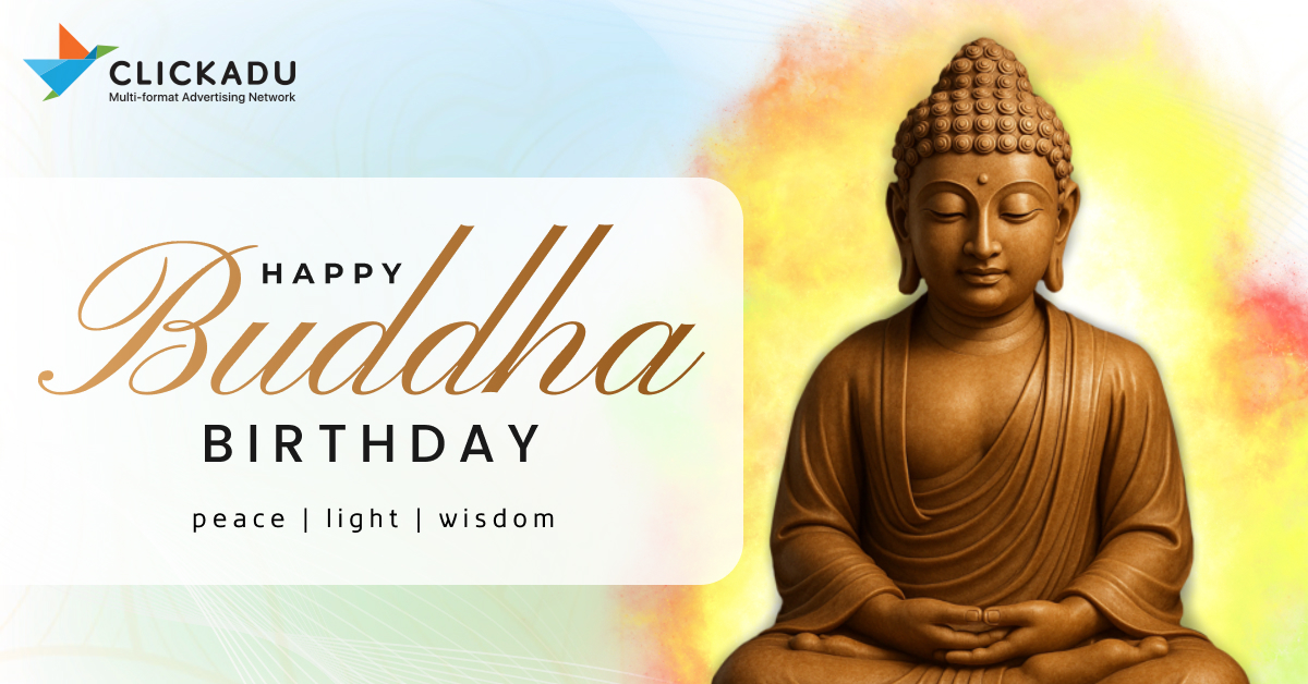 🙏🏼 Happy Buddha Day from the Clickadu Team!

Today, we honor clarity, mindfulness &amp; growth — values that guide both spirit and strategy.

“The mind is everything. What you think, you become.”
Let’s build with purpose.

#BuddhaDay #Adtech #Clickadu ☸️