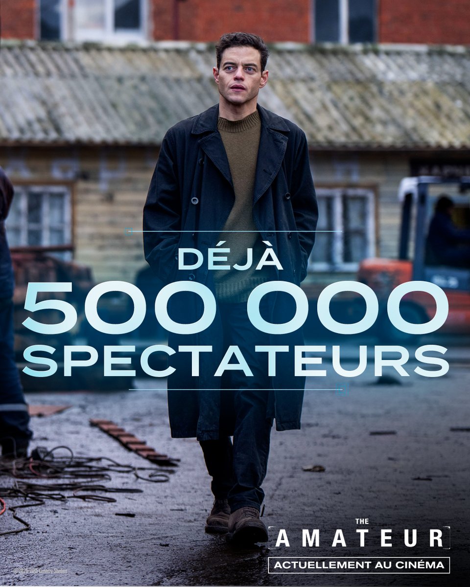 500 000 mercis. ❤️

#TheAmateur, actuellement au cinéma.