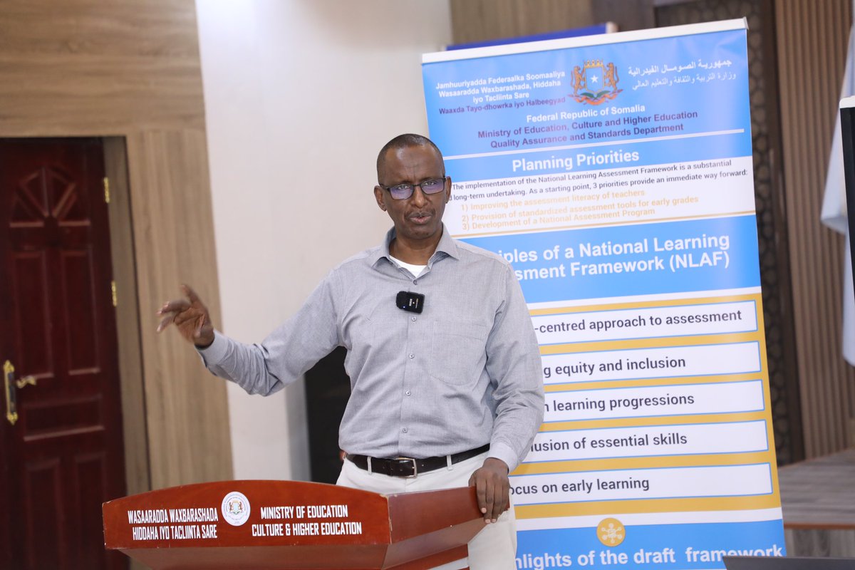 Ministry of Education, Culture & Higher Education (@moechesomalia) on Twitter photo The Ministry of Education, Culture, and Higher Education (<a href="/moechesomalia/">Ministry of Education, Culture & Higher Education</a>) has launched nationwide consultations on Somalia’s first-ever National Learning Assessment Framework—a significant milestone in strengthening the country’s education system. This framework is designed to The Ministry of Education, Culture, and Higher Education (<a href="/moechesomalia/">Ministry of Education, Culture & Higher Education</a>) has launched nationwide consultations on Somalia’s first-ever National Learning Assessment Framework—a significant milestone in strengthening the country’s education system. This framework is designed to