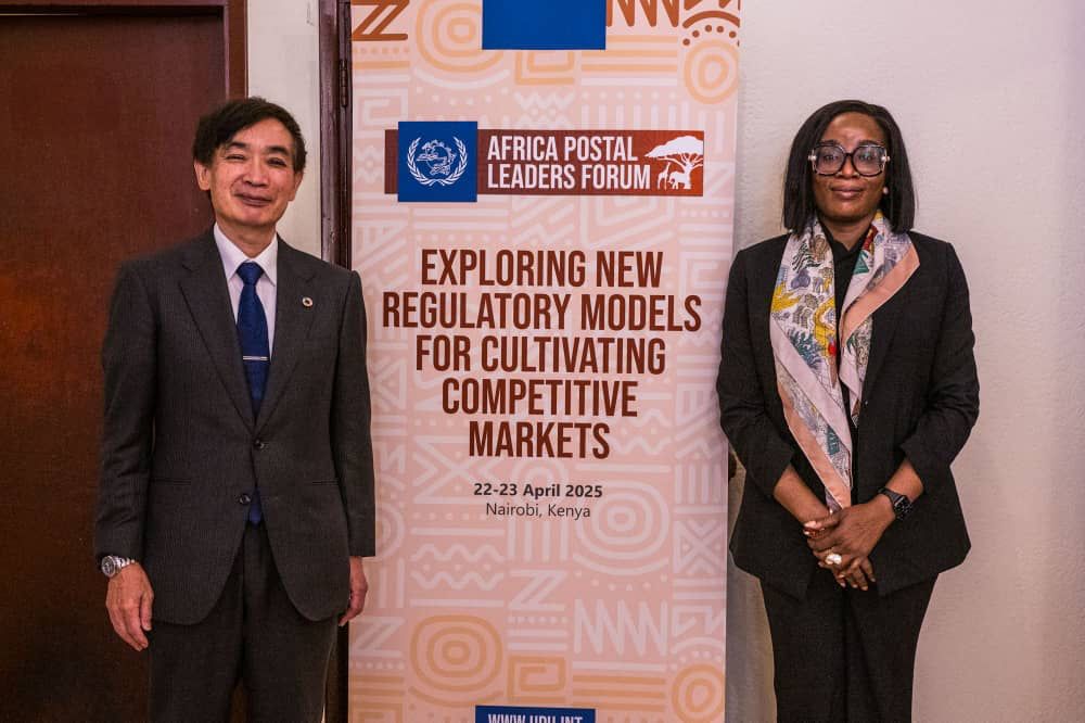 As part of Nigeria’s continued commitment to global postal transformation, I held a high-level bilateral meeting with the Director General of the Universal Postal Union (UPU) on the sidelines of the Postal Leaders Forum in Nairobi, Kenya.

This engagement was centered on