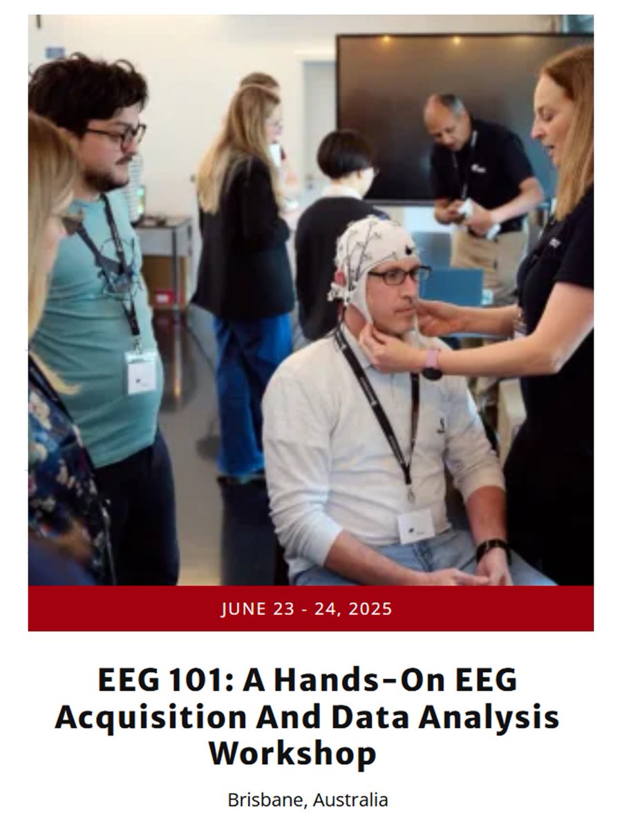 Brain_Products's tweet image. Our next #BrainProductsAcademy events are filling up fast!
1️⃣ A-Z of EEG Analysis with #BrainVision #Analyzer - in Hamburg SOLD OUT
2️⃣-3️⃣ EEG 101 - in Munich or Brisbane 
4️⃣-5️⃣Simultaneous EEG-fMRI - in Baltimore or Ottawa 
&amp;amp; more to come
💡 brainproducts.com/academy/worksh…