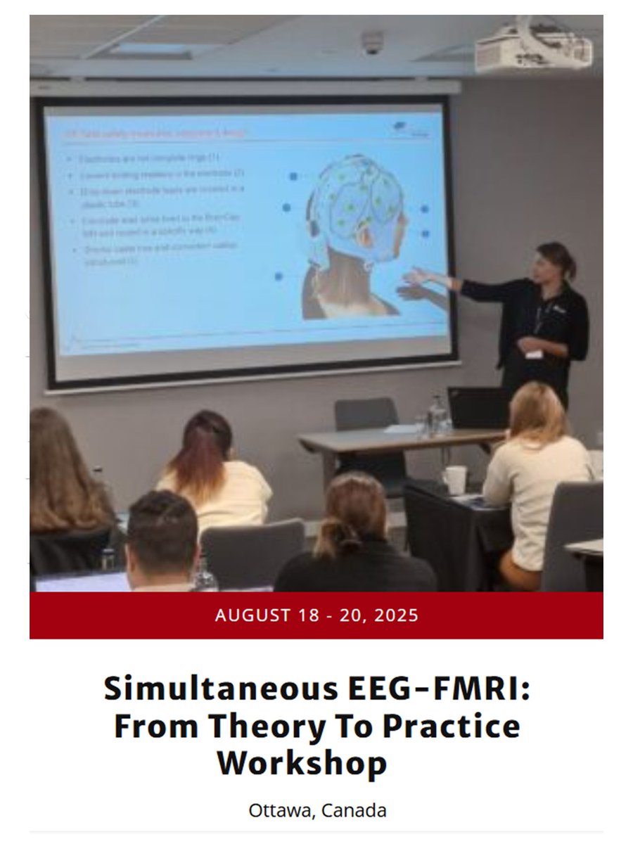 Brain_Products's tweet image. Our next #BrainProductsAcademy events are filling up fast!
1️⃣ A-Z of EEG Analysis with #BrainVision #Analyzer - in Hamburg SOLD OUT
2️⃣-3️⃣ EEG 101 - in Munich or Brisbane 
4️⃣-5️⃣Simultaneous EEG-fMRI - in Baltimore or Ottawa 
&amp;amp; more to come
💡 brainproducts.com/academy/worksh…