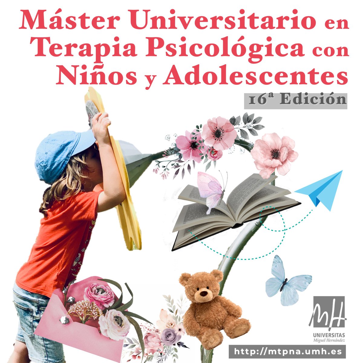 Preinscripción abierta hasta el 19 de junio ⭐️ Máster oficial de la <a href="/UniversidadMH/">UMH</a> 60 cr ECTS 👩🏼‍🏫🧑🏻‍🏫Más de 30 profesores expertos en terapia infantil y adolescente de universidades y centros de terapia de toda España 
👩🏻‍💻✍️ Modalidad presencial y a distancia
💶 Precio: 2120,40€
