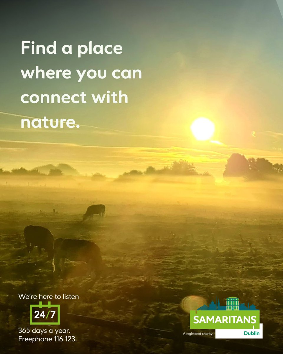 Find a moment to connect with the world around you. If you need to connect with someone and talk things through, we’re here 24/7. Freephone 116 123