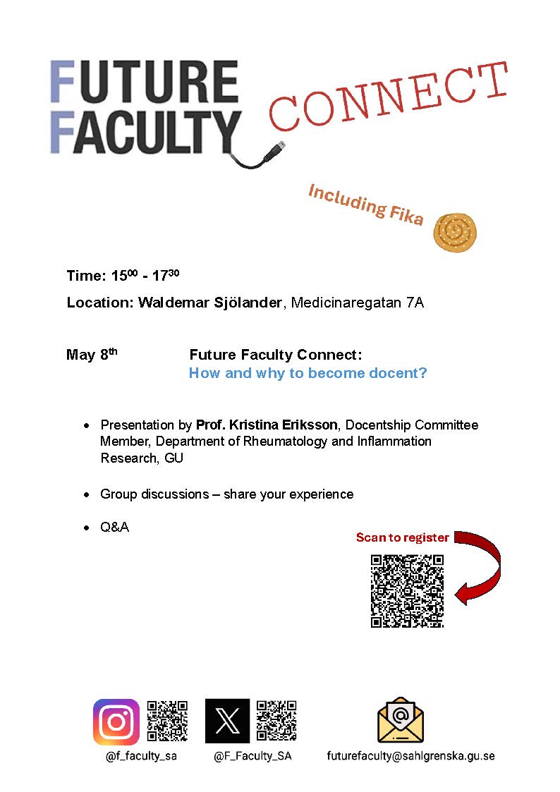 CHANGE LOCATION for Docent event to 📍 Waldemar Sjölander (Medicinaregatan 7A) at the same time on 8th of May (Thursday), 15:00 - 17:30.  Wish you have a nice week and see you on Thursday afternoon! 🤗