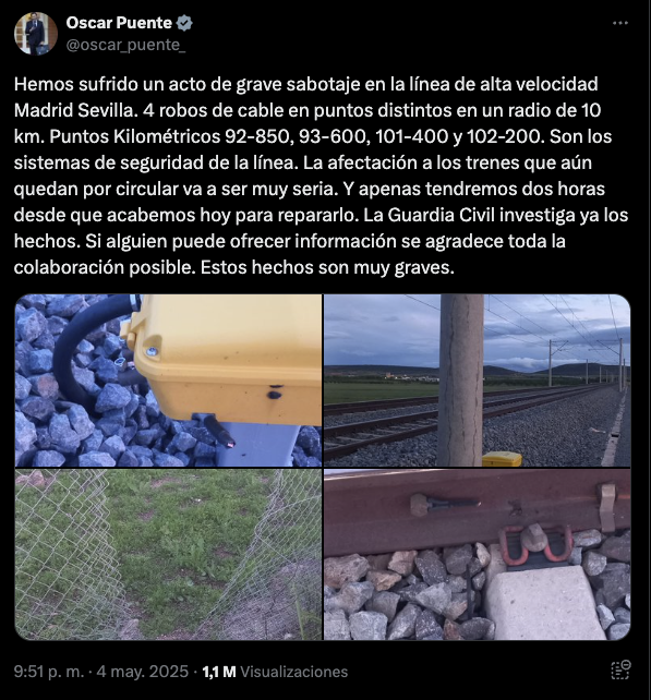 diazvillanueva's tweet photo. Sabotaje dice. Si es que no lo pueden evitar, lo llevan en la sangre. https://t.co/3KDwQZXyVq