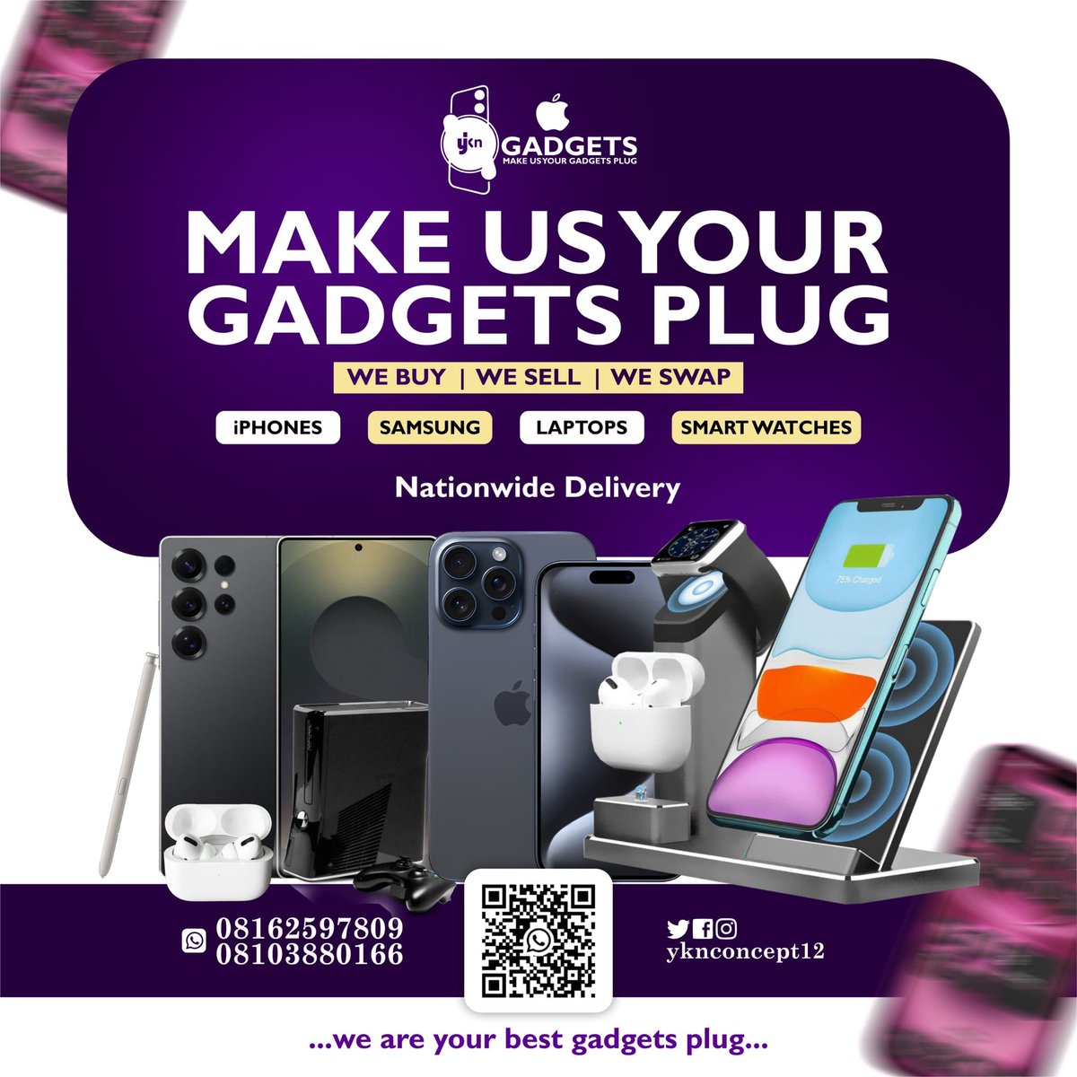 Tizzy_Krypt's tweet photo. YKN GADGETS is open! Get top gadgets like iPhones, Samsungs, and laptops at great prices. Shop now for a smooth experience.
Contact: https://t.co/NKoPHAR56I
YKN GADGETS - Your gadget plug 🔌 https://t.co/Svfjq07Ug9