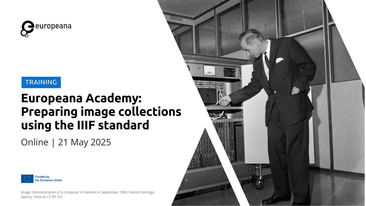 Join our #EuropeanaAcademy course on 21 May to learn how to prepare image collections in the #IIIF standard for Europeana. Enhance online viewing quality, enable zoom functions, and share your collections widely.
🔗 Sign up now! bit.ly/42nXpGZ
#CulturalHeritage