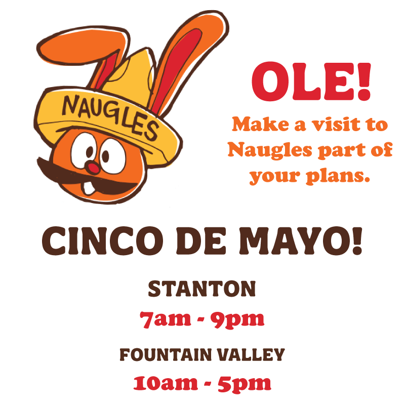 nauglestacos's tweet photo. ¡Cinco De Mayo is here!
Enjoy the day with some tacos from Naugles.
#naugles #tacos #burgers #burritos #cincodemayo #gatheratnaugles #fountainvalley #stanton #orangecounty #nauglestacos https://t.co/SvQieLysu3