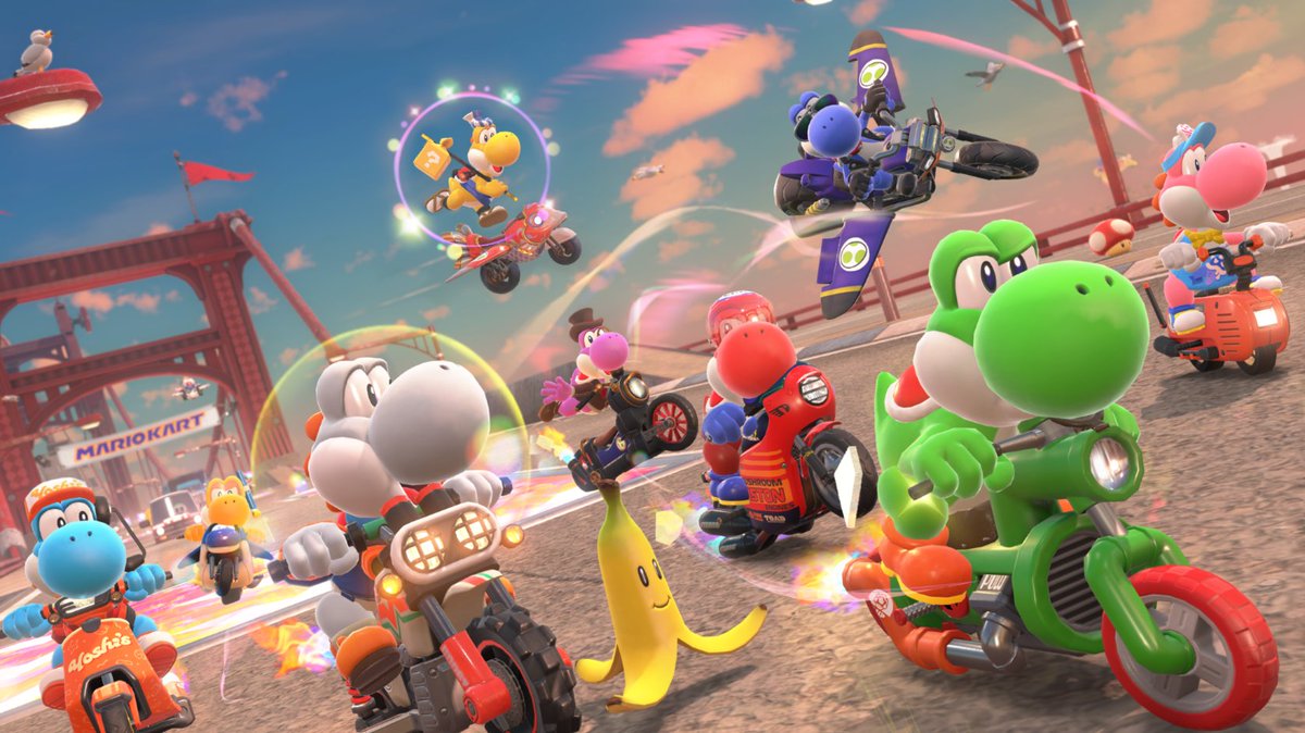 SuperMario_FRA's tweet image. Voilà une troupe haute en couleurs qui ne risque pas de passer inaperçue !
#MarioKartWorld