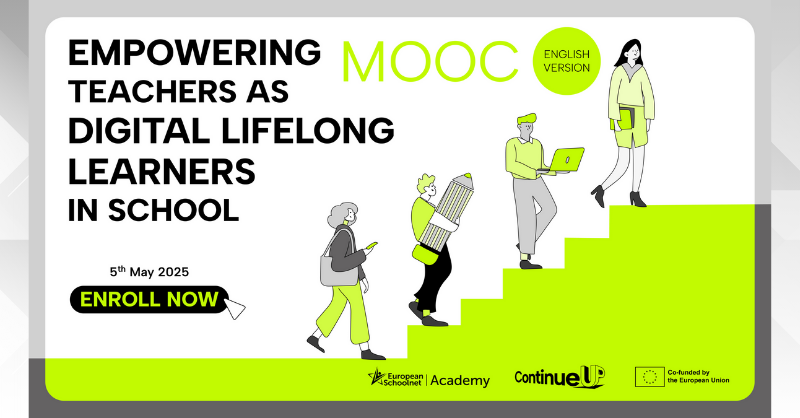 🌐 #ContinueUP sigue impulsando el compromiso profesional de los docentes europeos a través de la versión en lengua inglesa del MOOC Docentes en la era digital: “Empowering techers as digital lifelong learners in school”

📅 Inicio: 5 de mayo

👉 +info: bit.ly/3RqEEMo