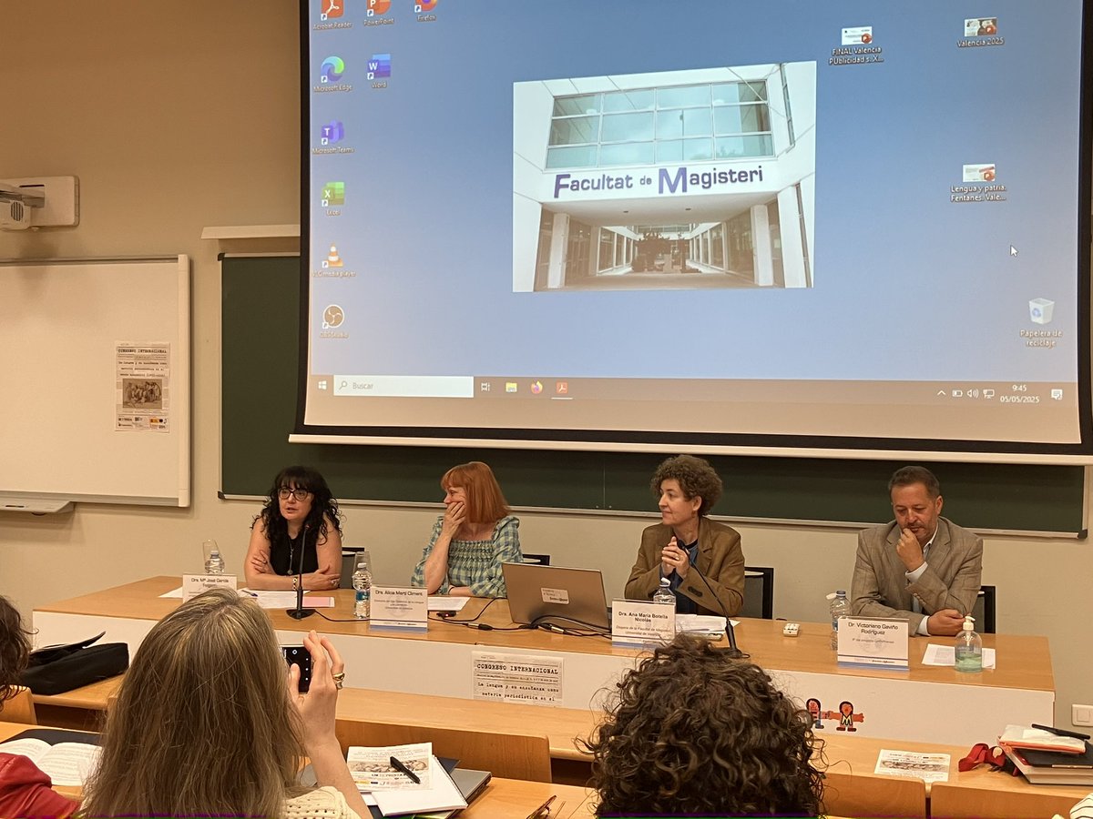 Comienza el congreso internacional “La lengua y su enseñanza como materia periodística en el ámbito hispánico (1857-1939)” en <a href="/facmagisteriuv/">Facultat de Formació del Professorat UV</a>

Inauguran Ana Botella, decana; Alícia Martí, directora del dep. de Didàctica de la Llengua; y Víctor Gaviño y M.ª José García, IPs