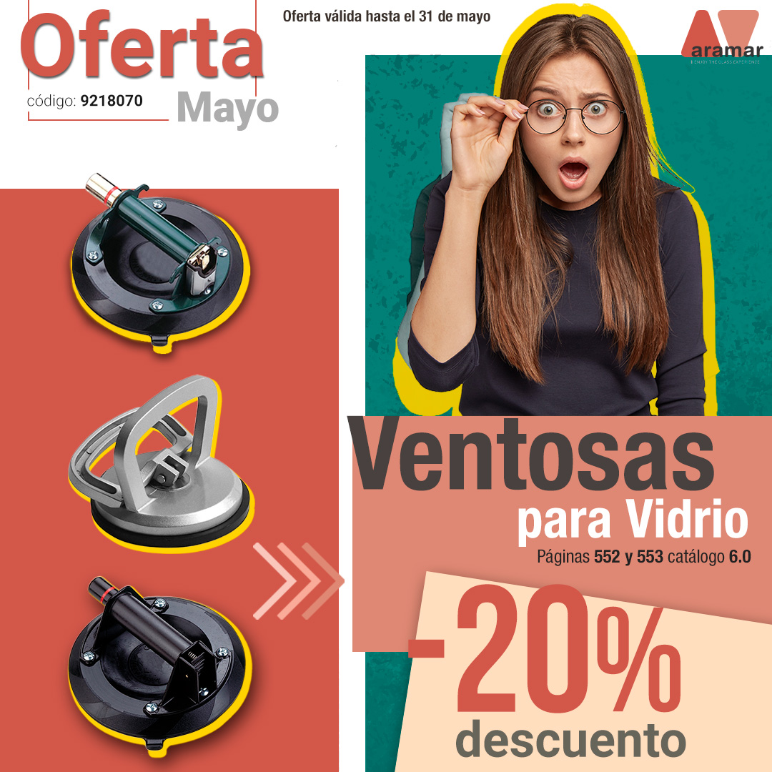 ¡Este mayo volvemos con una de esas ofertas que te encantan!🔥

Aprovecha un 20% de descuento en ventosas para vidrio, disponibles en las páginas 552 y 553 de nuestro catálogo 6.0

#aramar #oferta #descuento #Mayo2025 #cristaleria #herramientas #vidrio #glass #ventosas