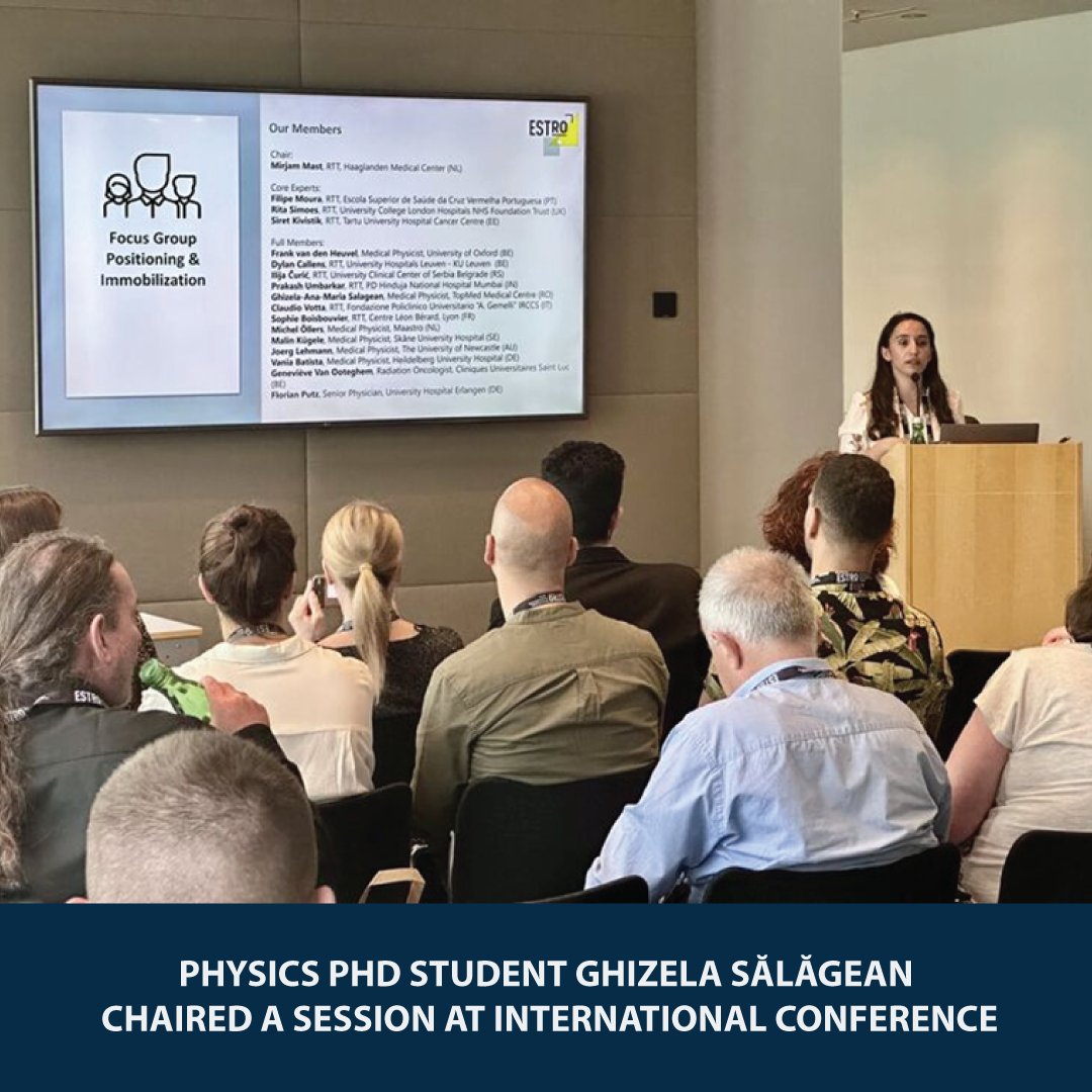 PhdUbb's tweet photo. Physics PhD student Ghizela Sălăgean chaired a session at international conference

https://t.co/f512ub6p64 https://t.co/e2GqL59SzY