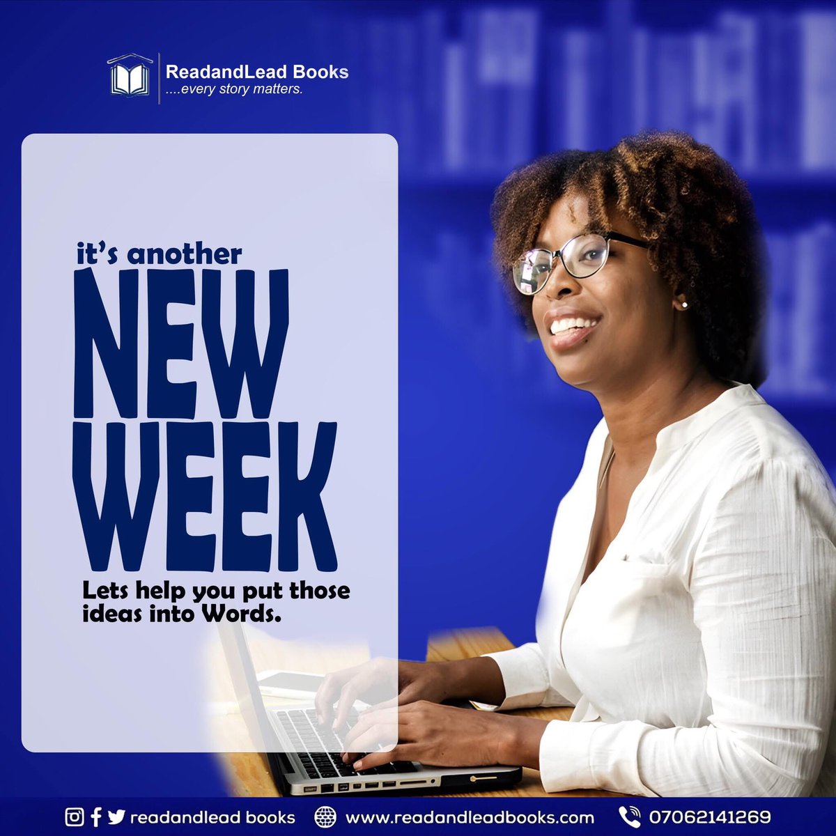 HANSOMEBRIGHT's tweet photo. Are you ready?
It’s another amazing week.
We want to help you out those ideas into words.
Call/WhatsApp 07062141269 today to get started.
#readandleadbooks #newweeknewgoals #BookPublishingExperts #readabookchallenge #authors #books #bookpublishing https://t.co/3PWdePADcZ