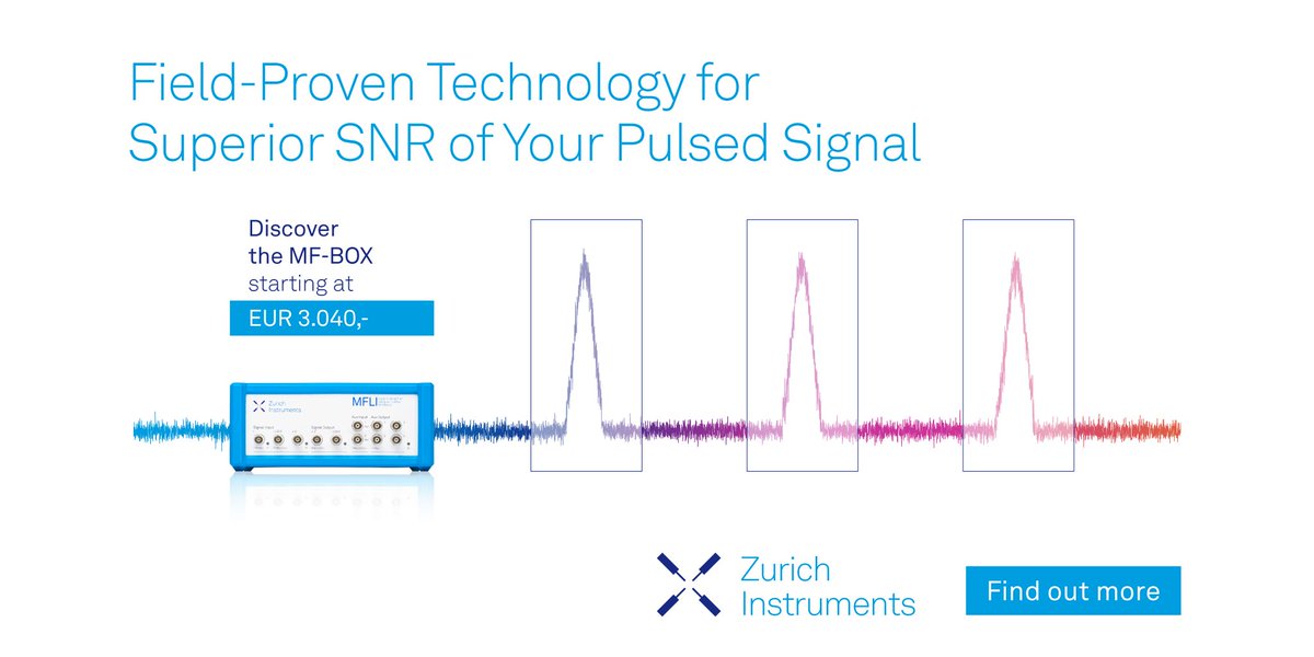 Zhinst's tweet image. 🚀 MF-BOX Boxcar Averager is here! Superior SNR for pulsed signals, zero dead time, up to 5 MHz repetition rate.
Starting from €3,040!
Discover more: eu1.hubs.ly/H0jJFKQ0
#zurichinstruments #MFBOX #signalprocessing #techlaunch