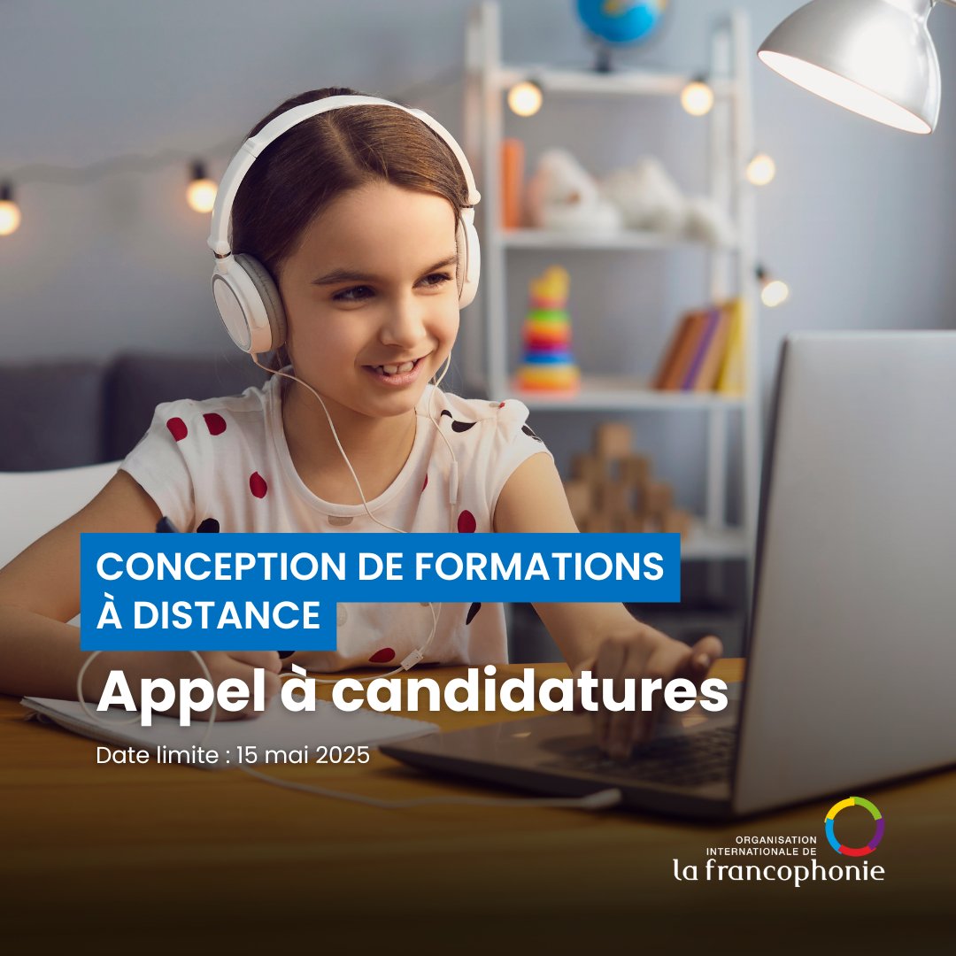L’OIF recherche des experts pour concevoir de nouveaux modules de formation à distance pour sa plateforme "Parlons Français", destinée aux enseignants de et en français dans l’espace francophone.

🔗 Postuler ici : ow.ly/6v8s50Vy6HB

#Francophonie
#éducation