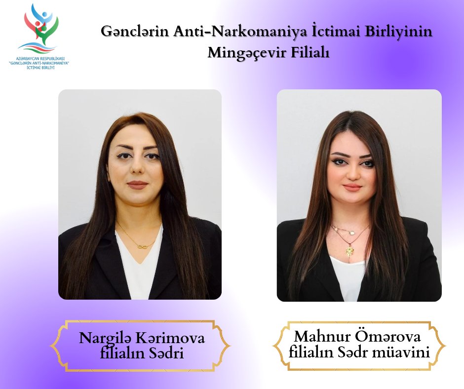 GANqht's tweet photo. Gənclərin Anti-Narkomaniya İctimai Birliyinin idarə heyyətinin qərarı əsasında Mingəçevir şəhər filialı yaradılıb. 

Mingəçevir filialının sədri Nargilə Kərimova
sədr müavini Mahnur Ömərova təyin edilmişdi.

Xeyirli uğurlu olsun! https://t.co/KV94ZQzt5W