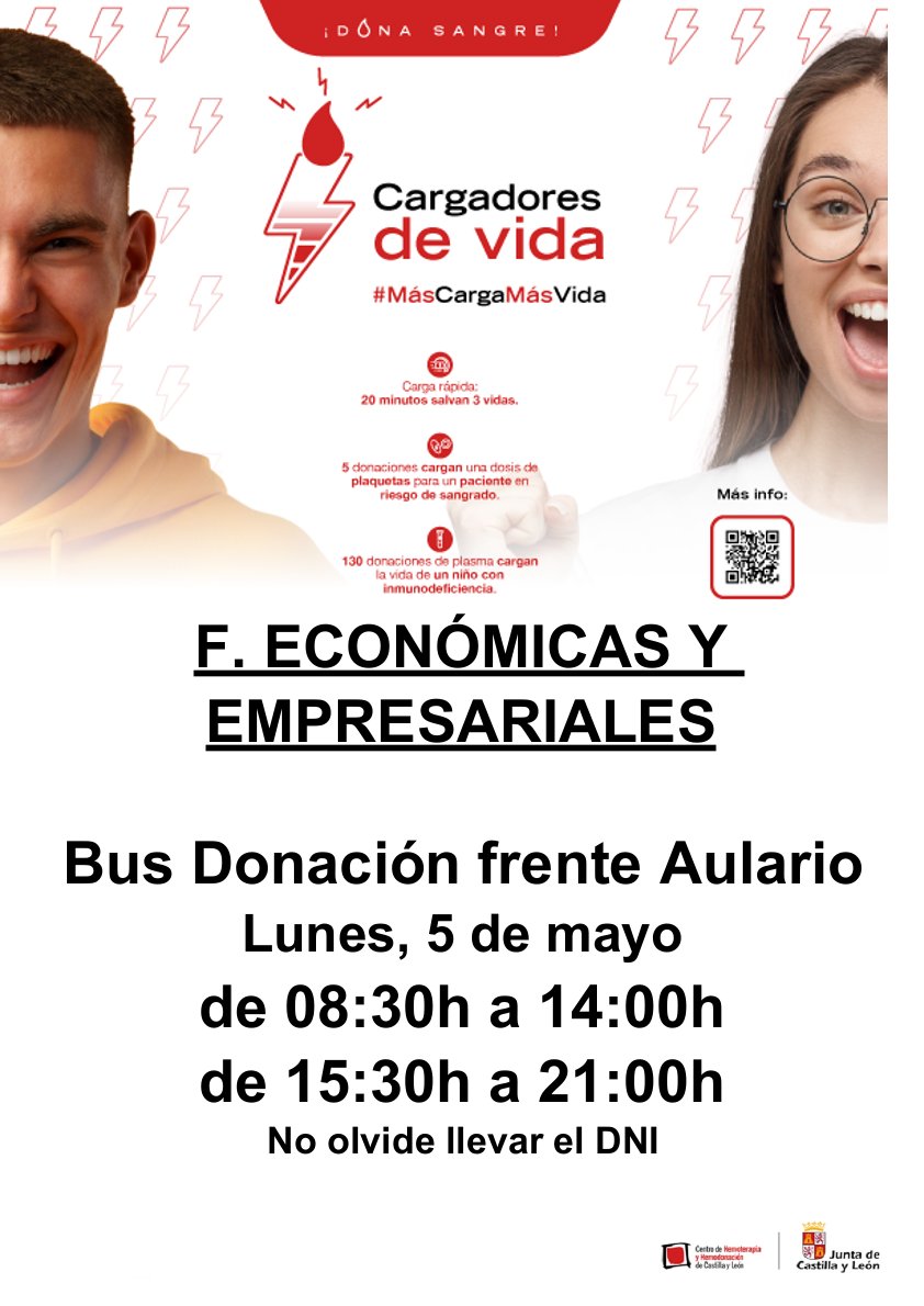 Ya tenemos el autobús para la campaña de donación de sangre en nuestras puertas 🩸. Animaos a donar que siempre se necesita🦾 #somosECOUVa