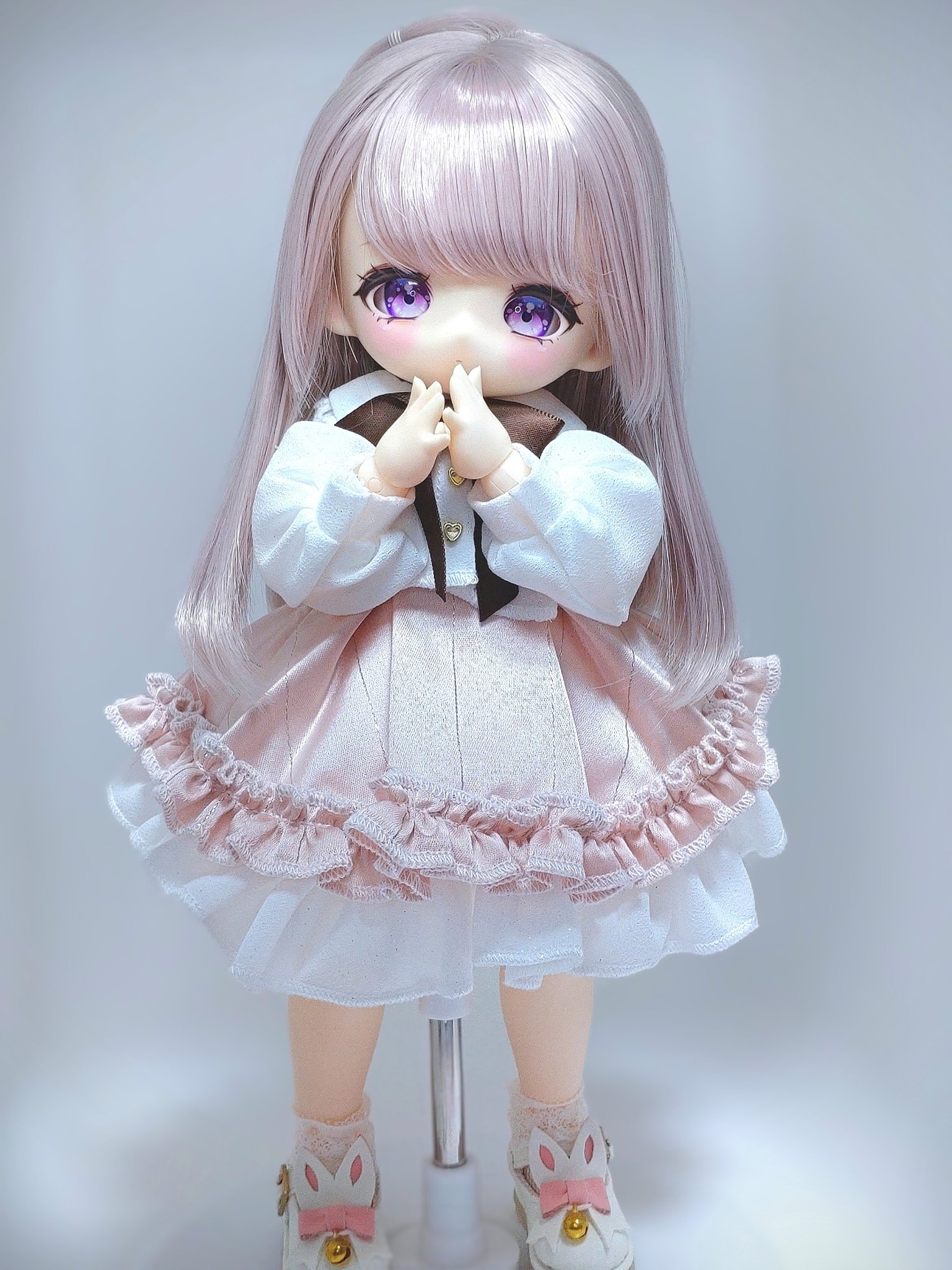 SWDOLL 甜茶ヘッド カスタムヘッド　ホワイト肌　1/6 SWDOLL/花かごの小部屋様カスタム 甜茶ヘッド＋STO DOLL1/6